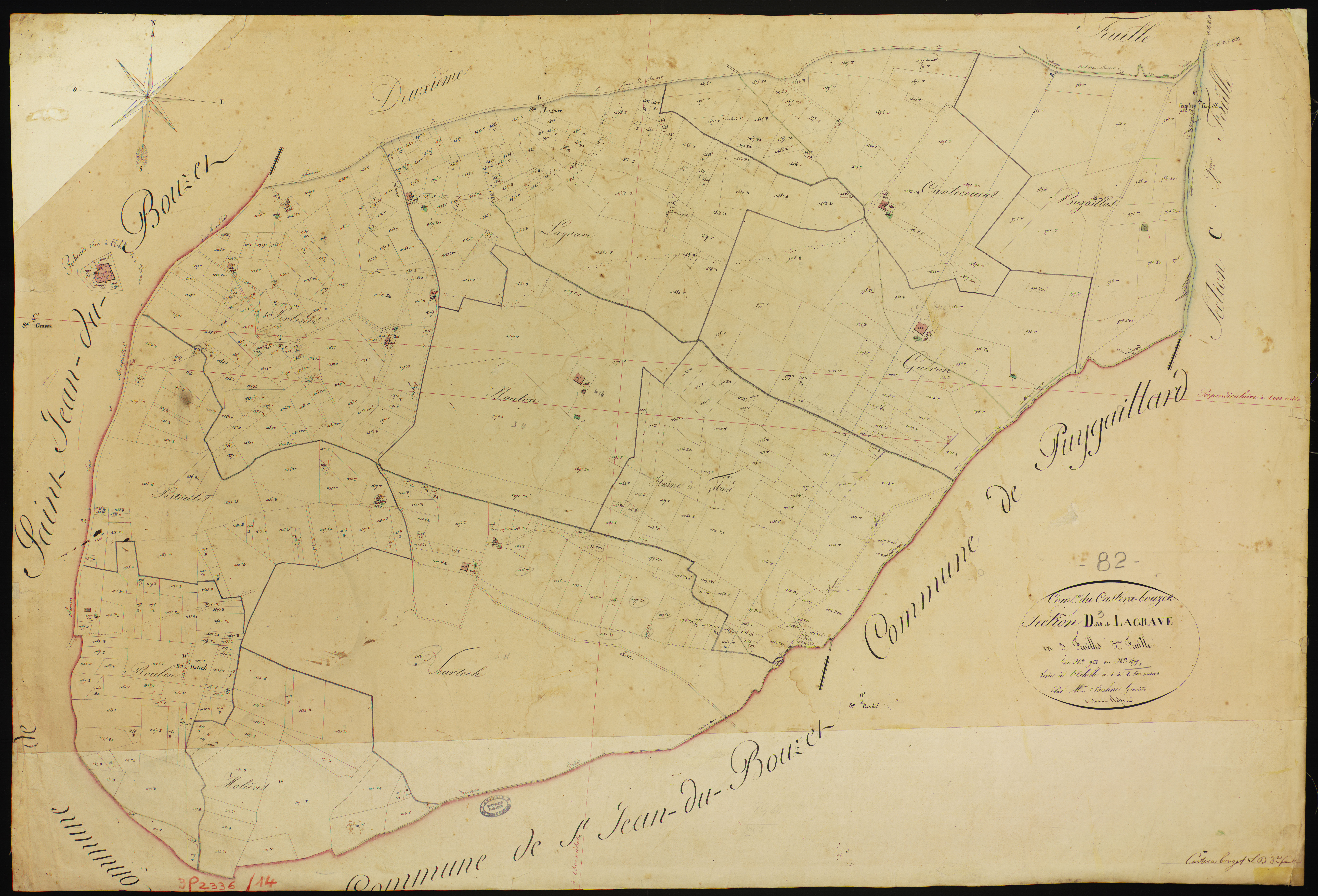 Castéra-Bouzet - Section D - Lagrave, 3e feuille