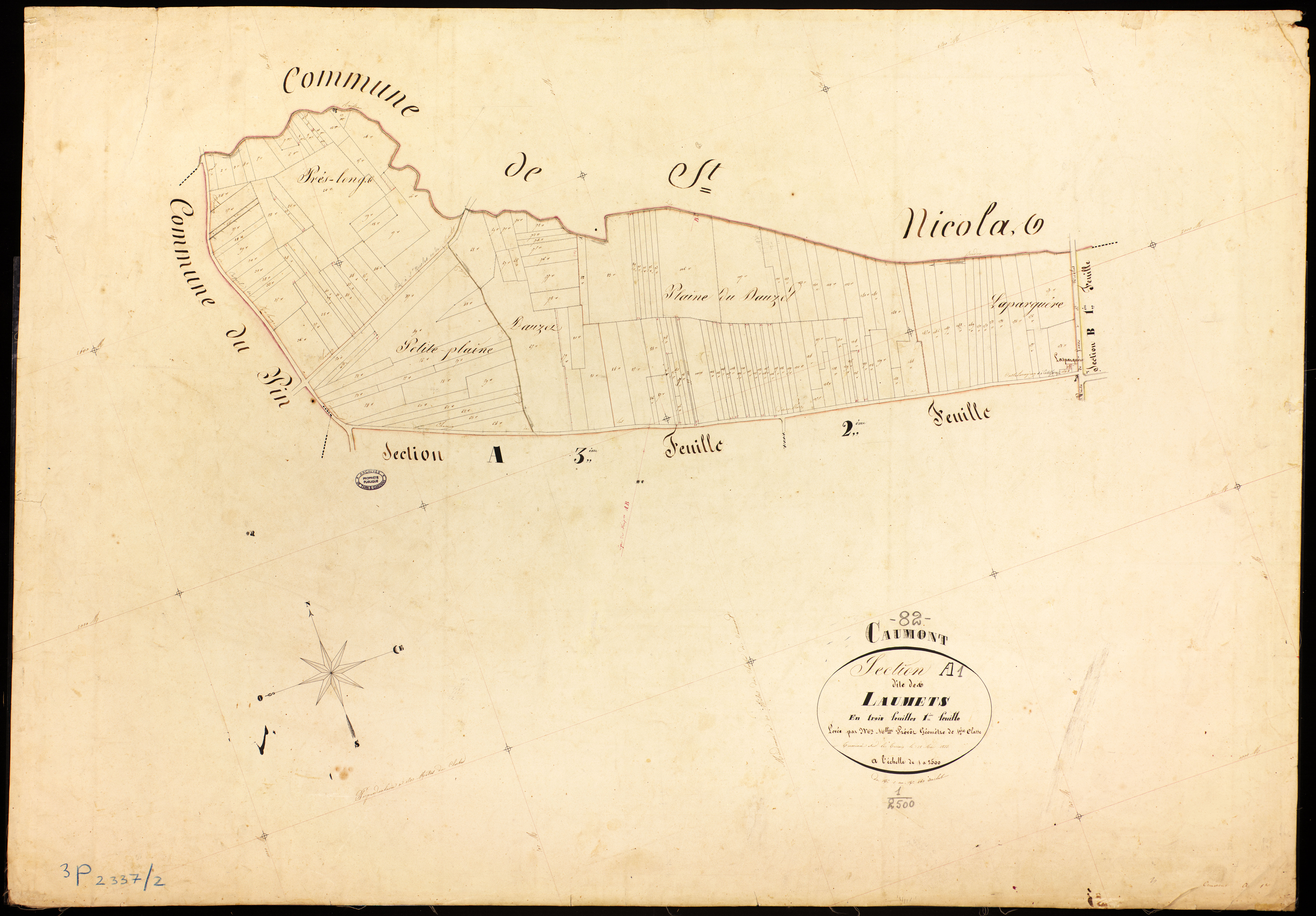 Caumont - Section A - Les Laumets, 1ère feuille