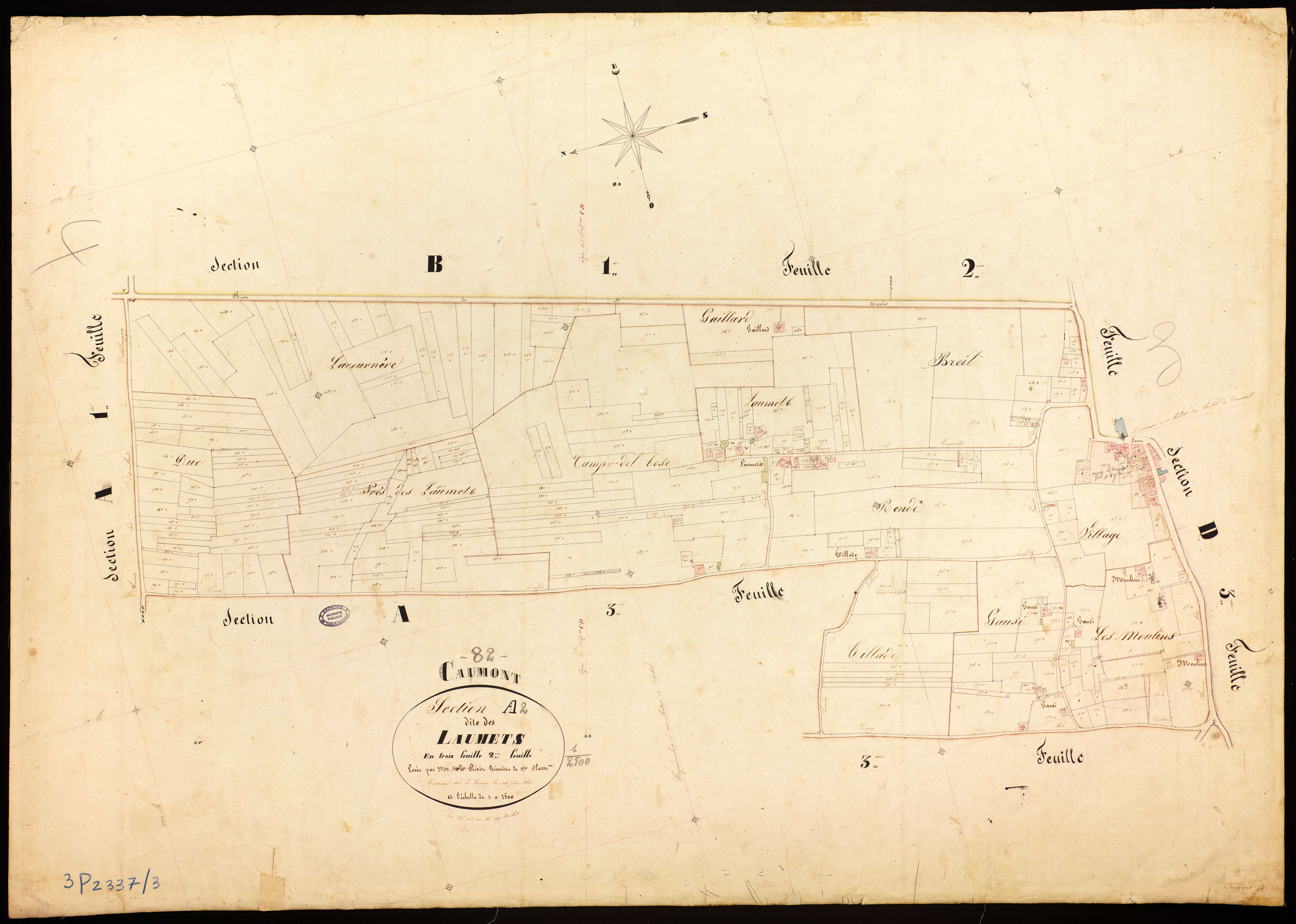 Caumont - Section A - Les Laumets, 2e feuille