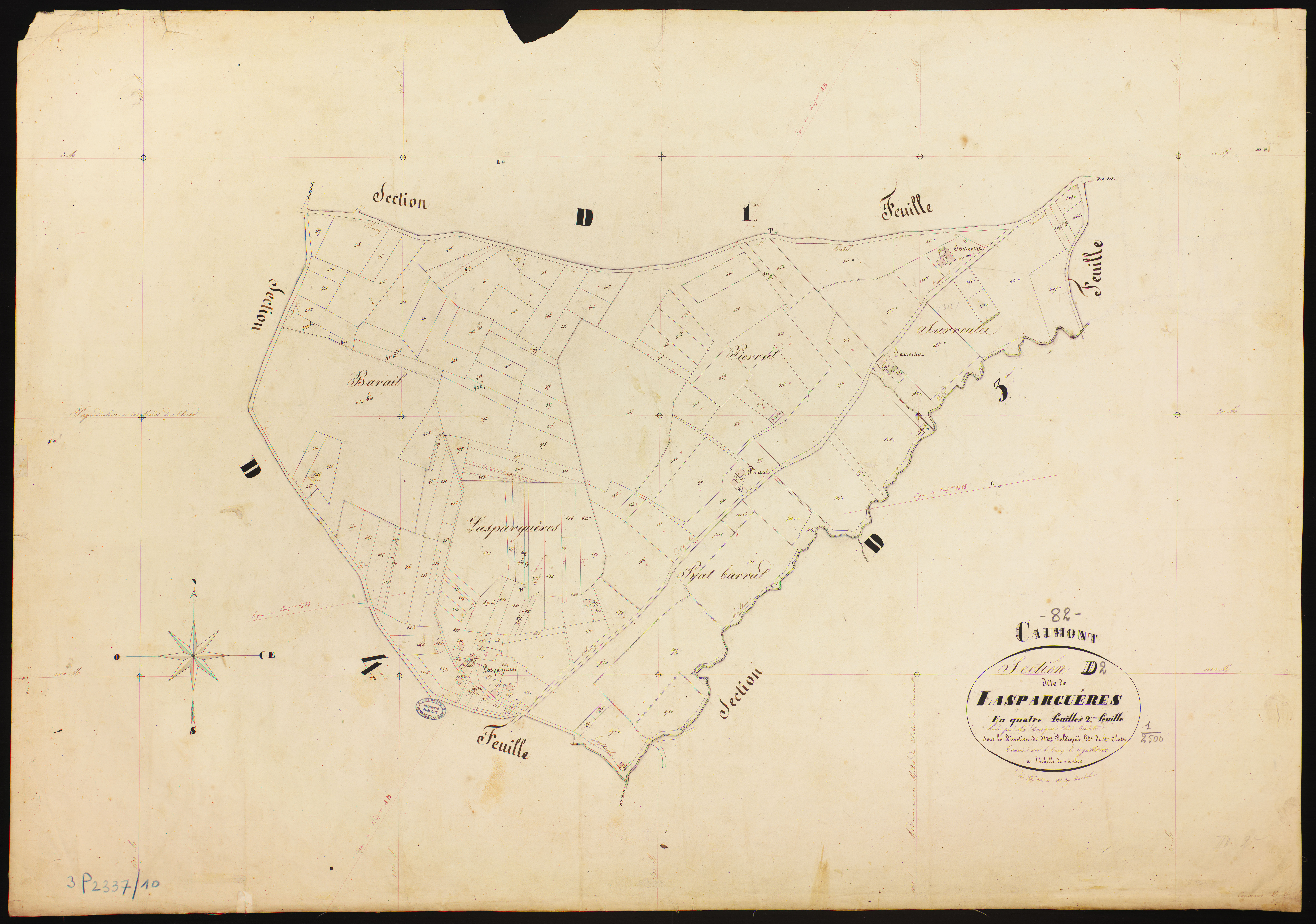 Caumont - Section D - Las Parguères, 2e feuille