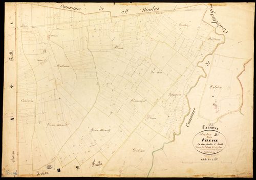 Caumont - Section B - Le Village, 1ère feuille