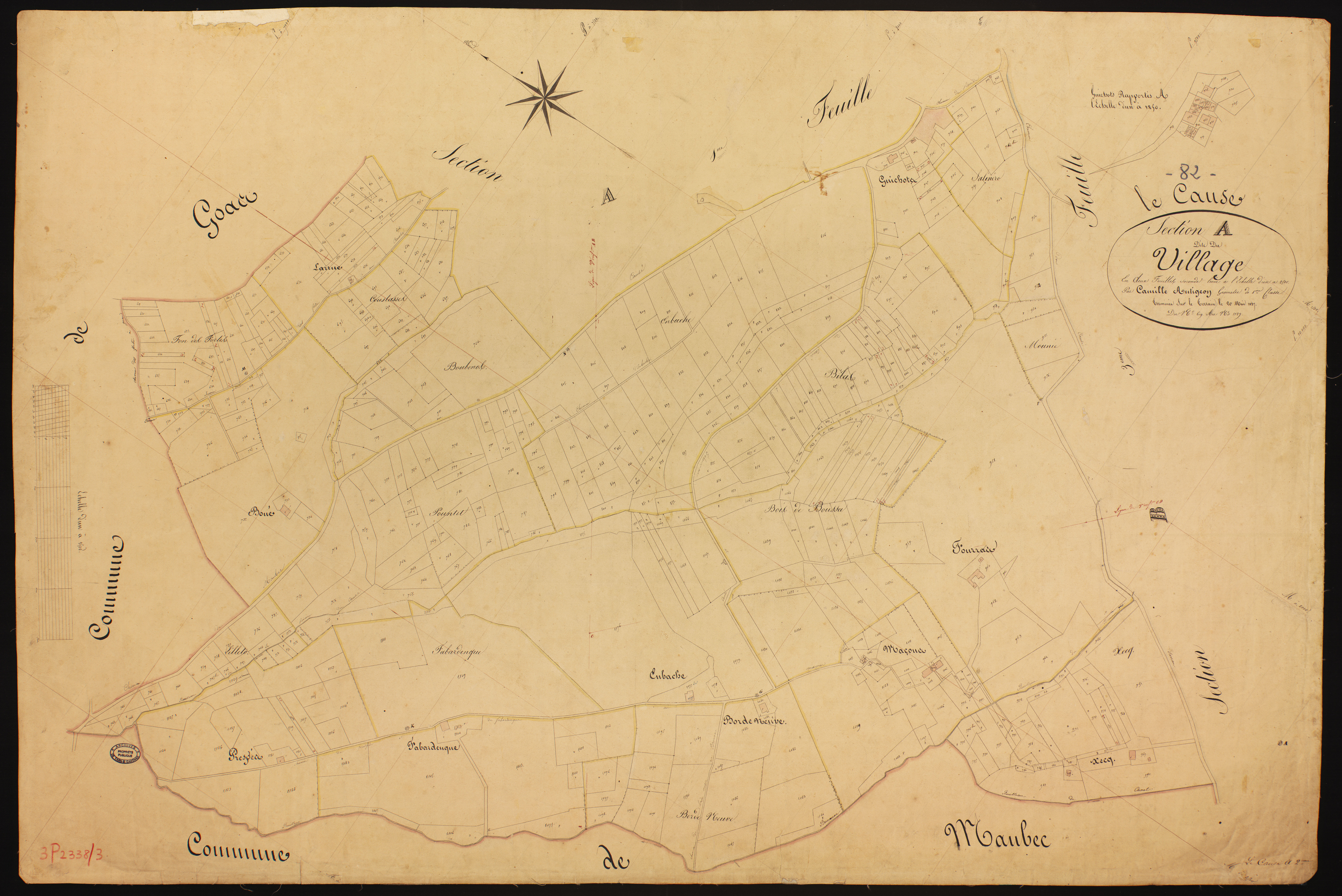 Le Causé - Section A - Le Village, 2e feuille