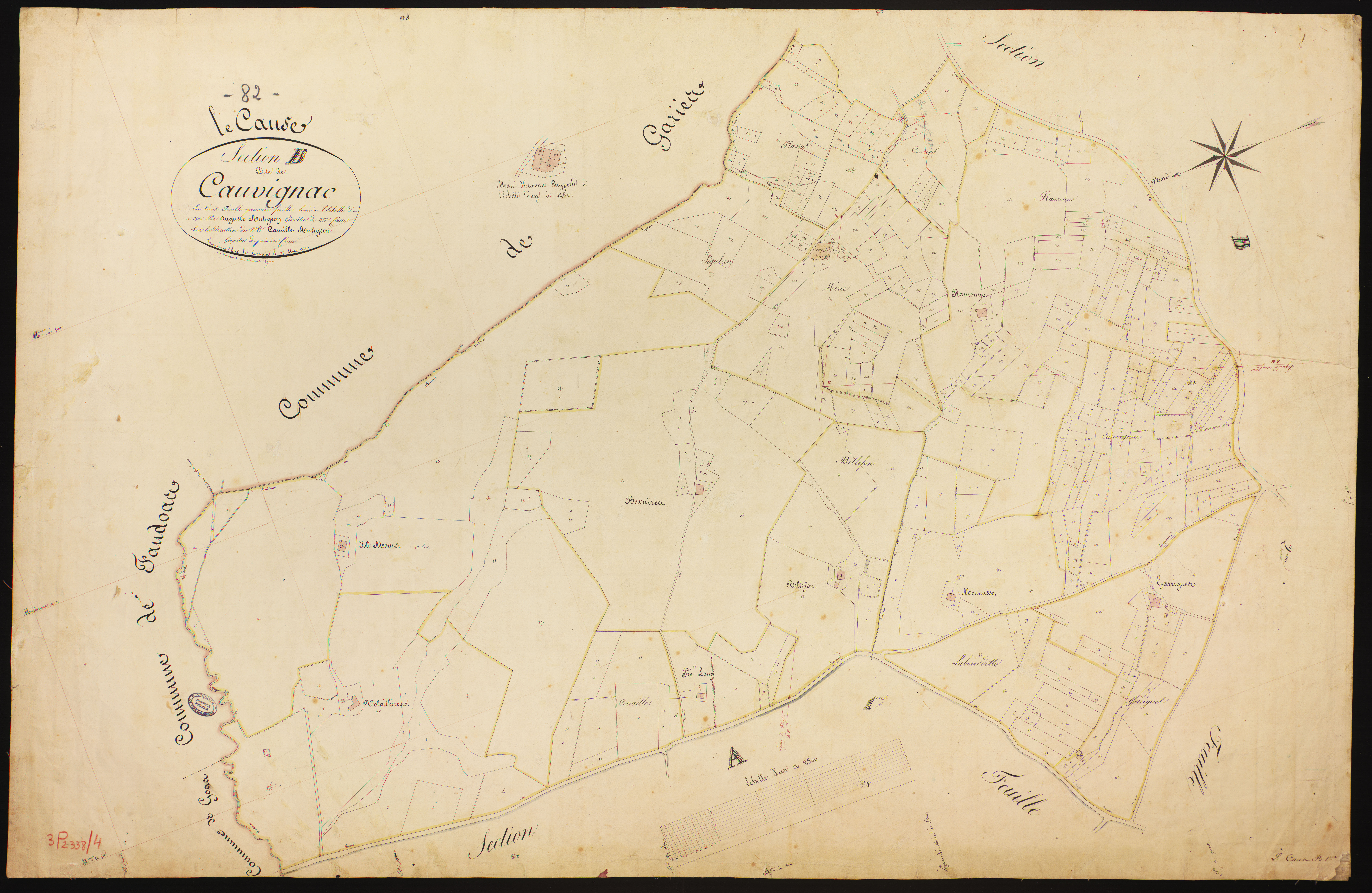 Le Causé - Section B - Cauvignac, 1ère feuille
