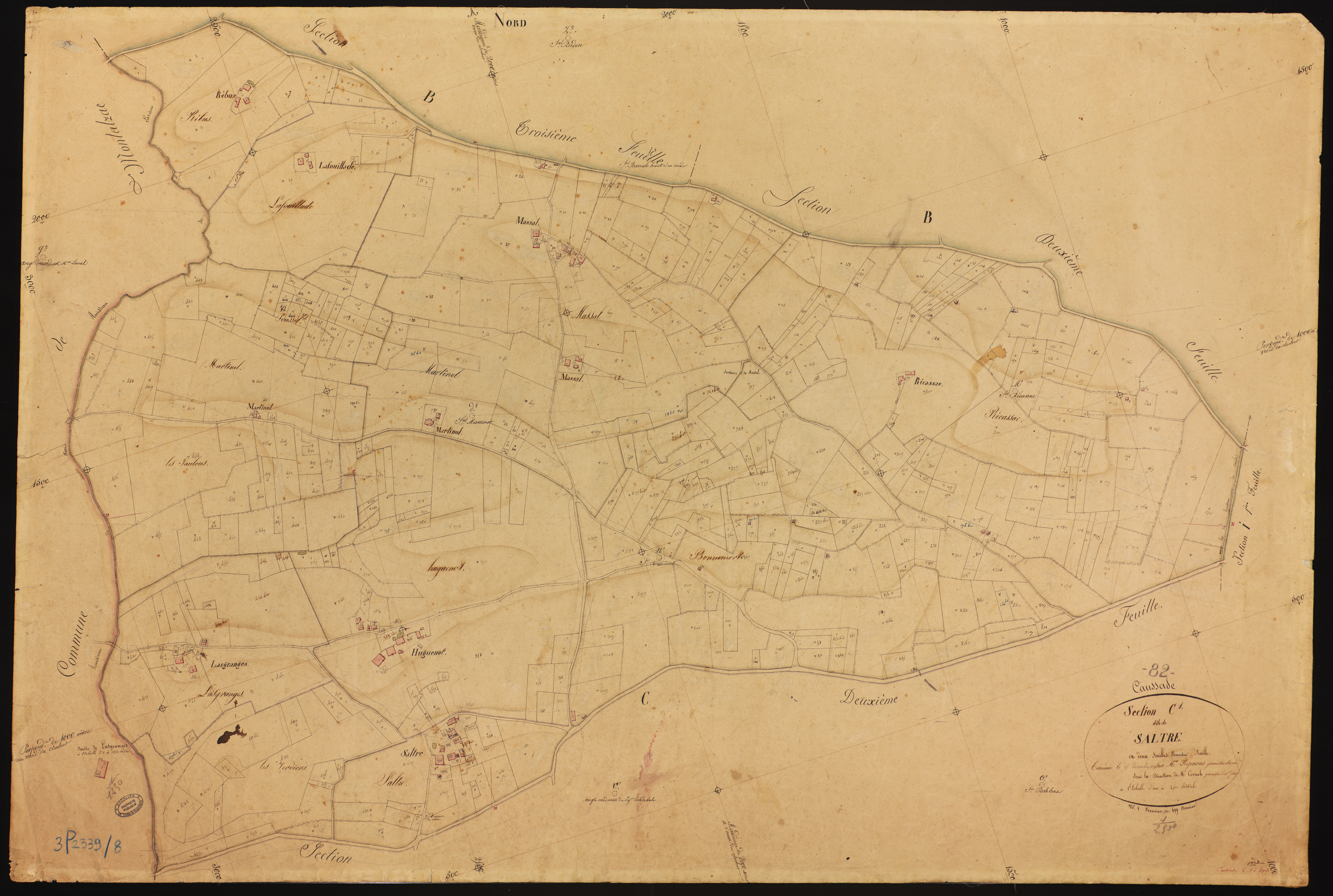 Caussade - Section C - Saltre, 1ère feuille
