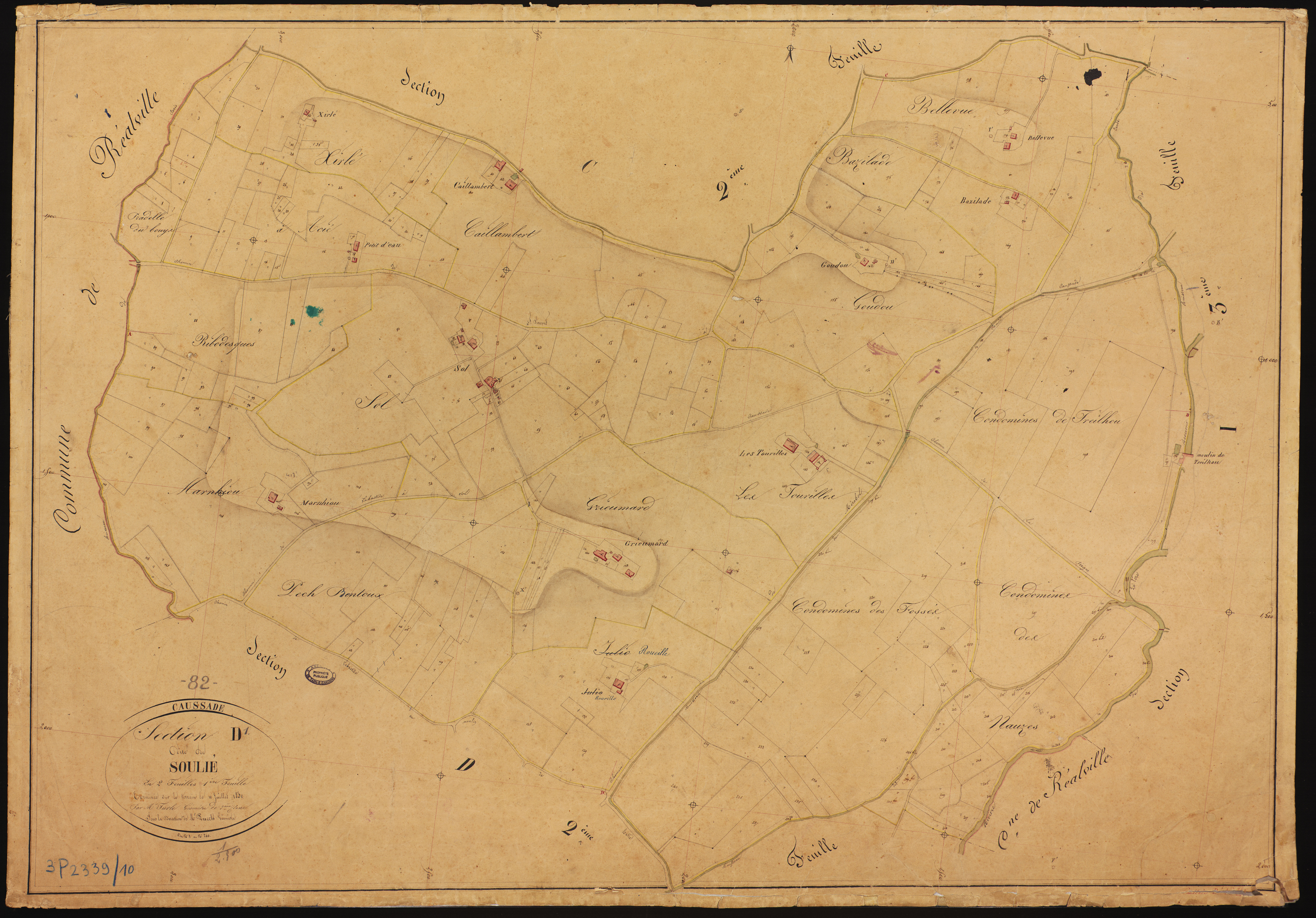 Caussade - Section D - Le Souillé, 1ère feuille