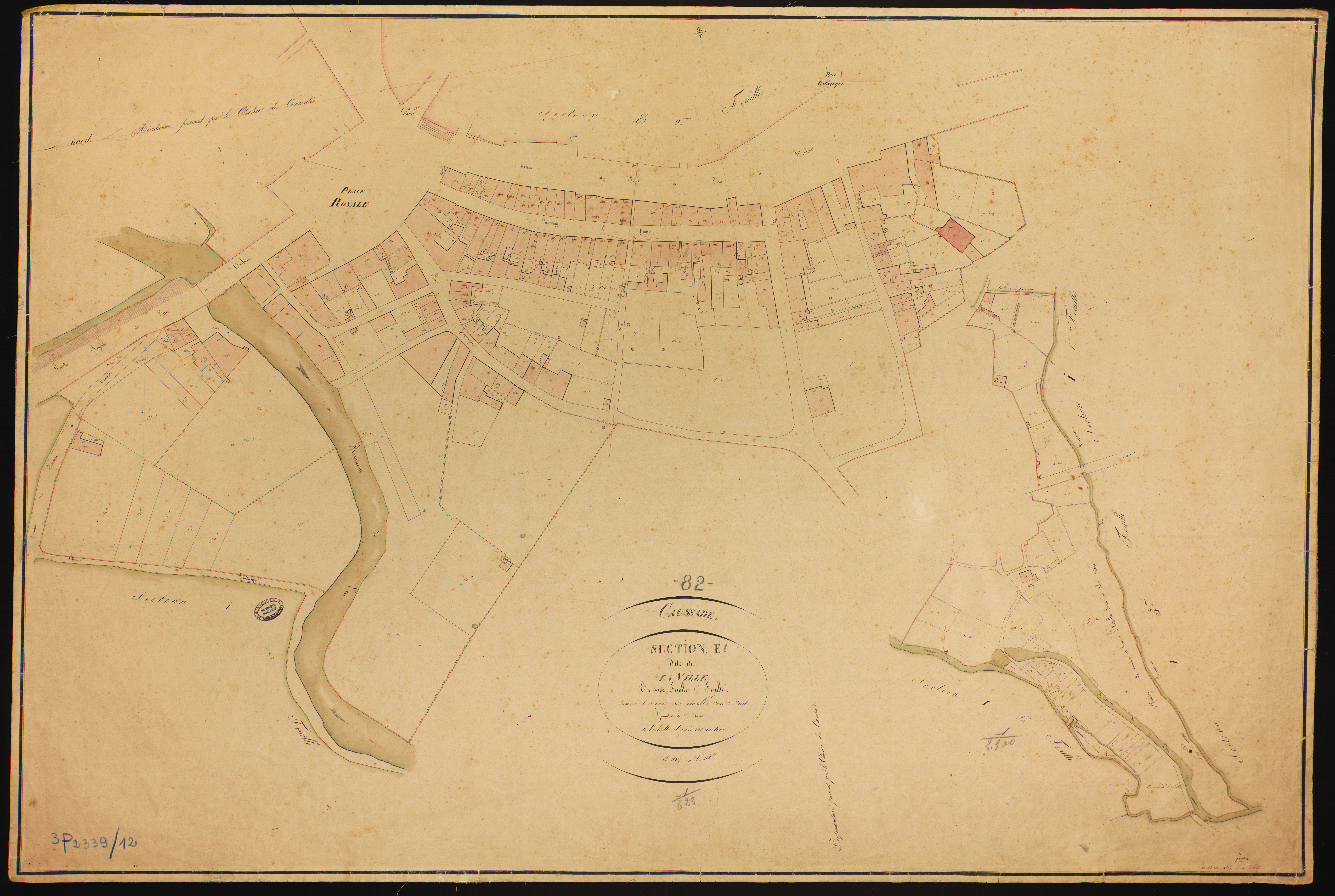 Caussade - Section E - La Ville, 1ère feuille