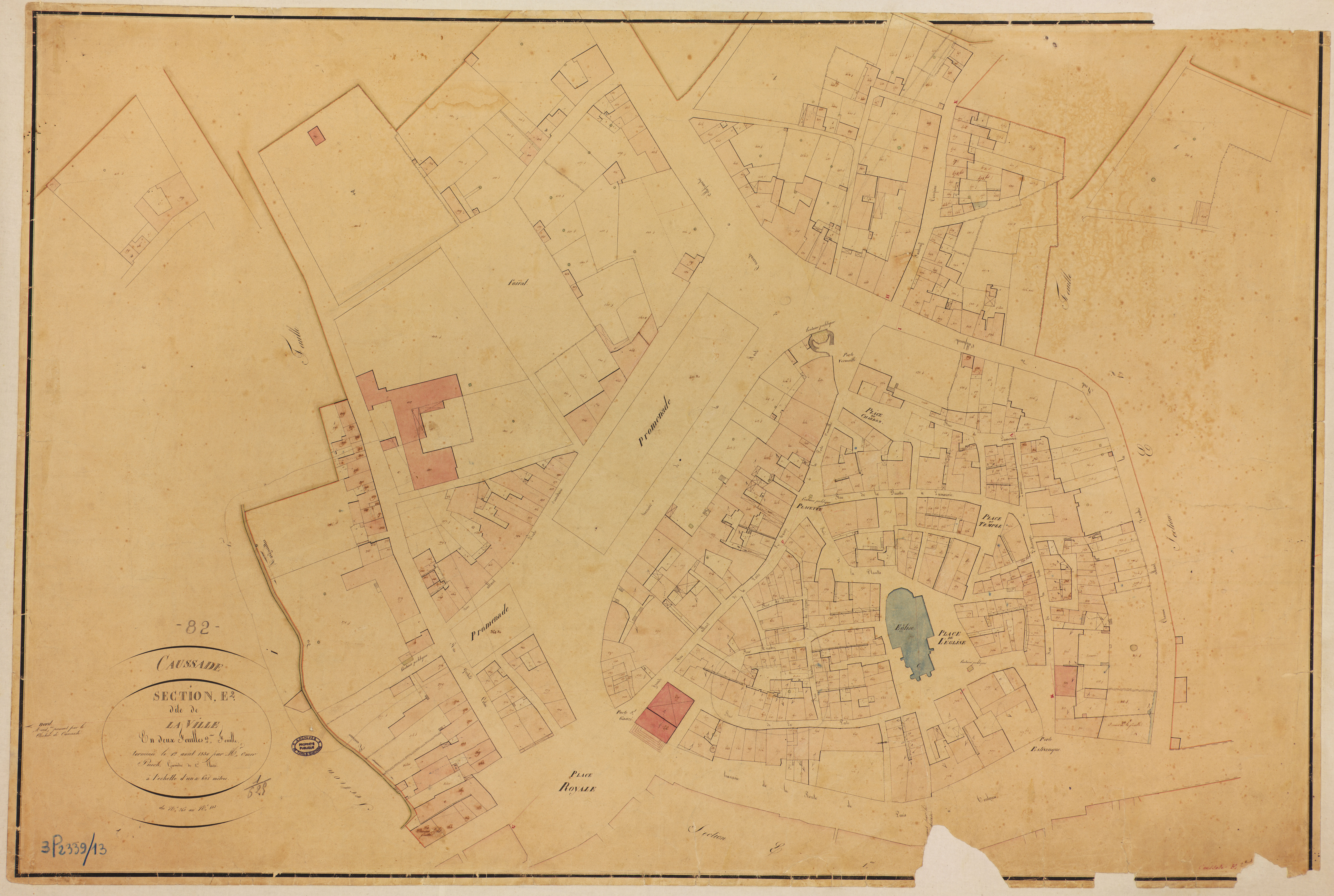Caussade - Section E - La Ville, 2e feuille