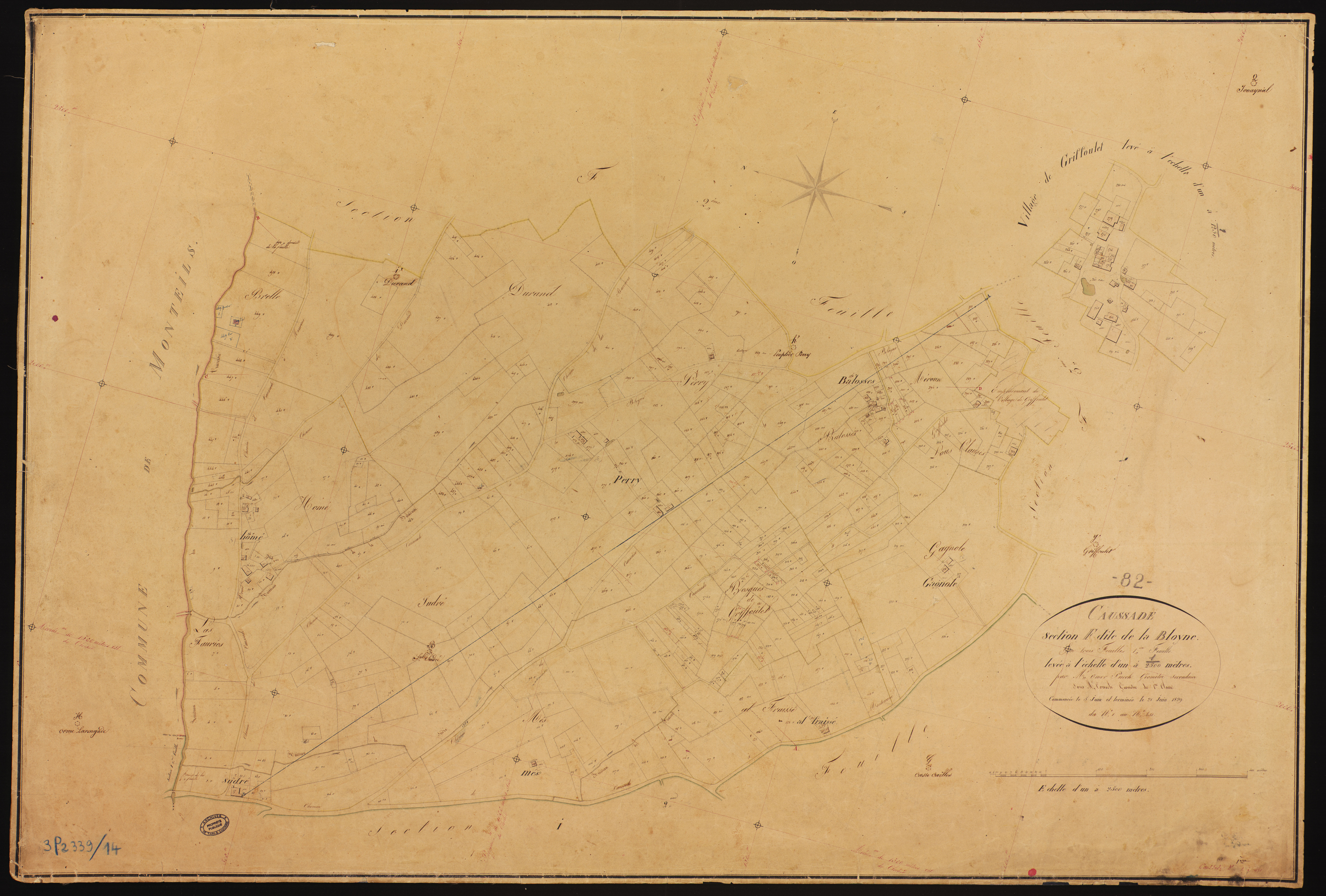 Caussade - Section F - La Bloyne, 1ère feuille