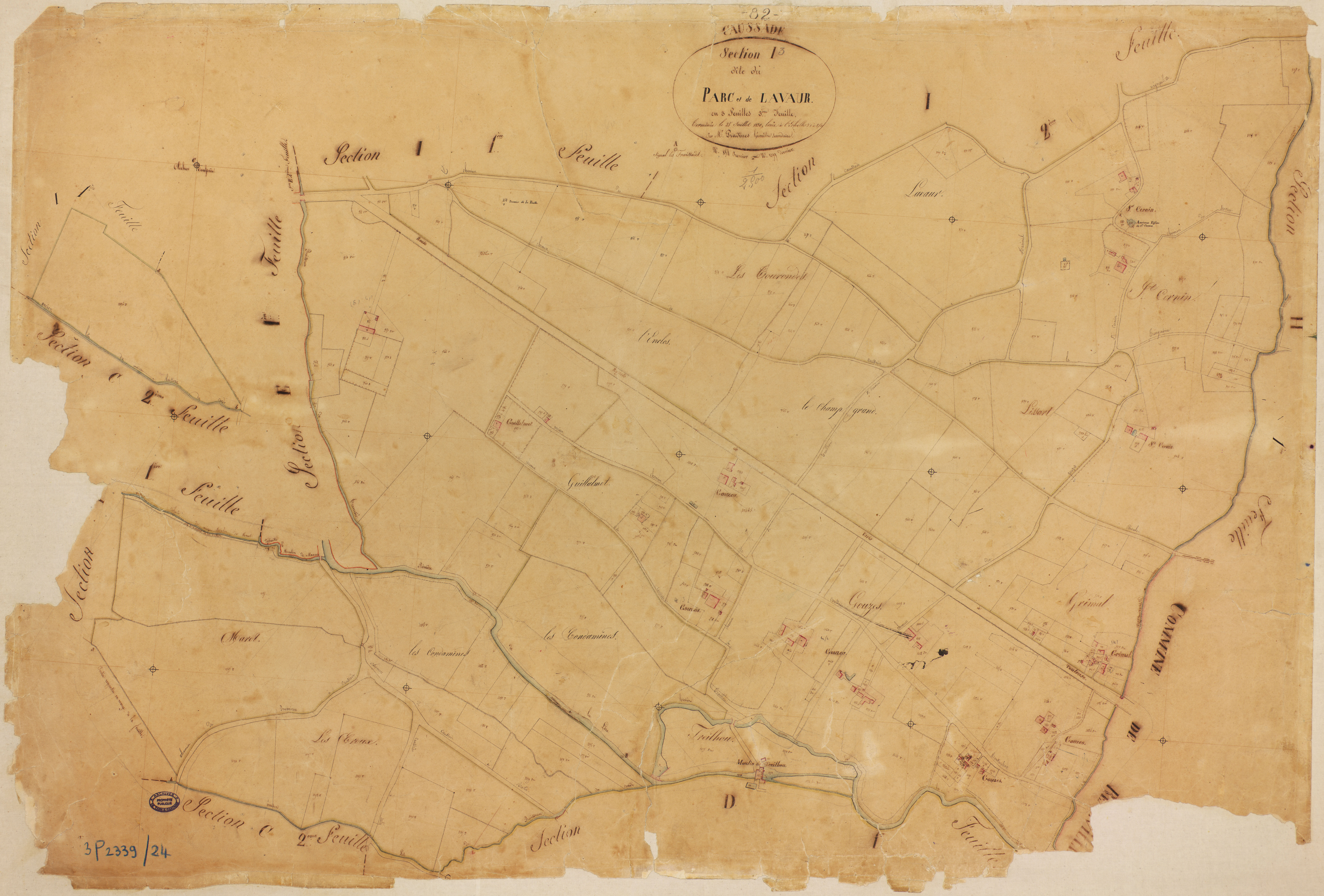 Caussade - Section I - Le Parc et de Lavaur, 3e feuille