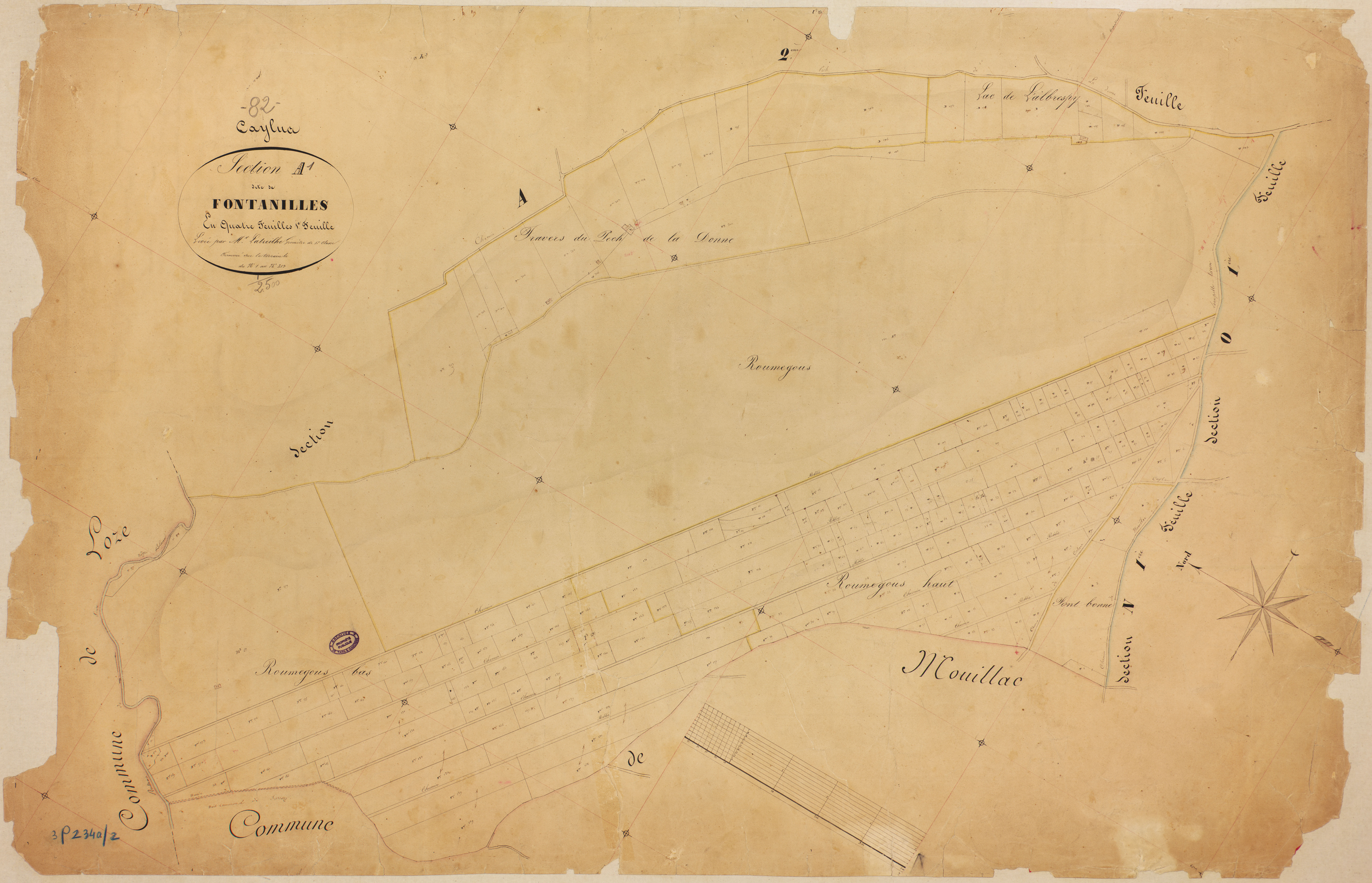 Caylus - Section A - Fontanilles, 1ère feuille