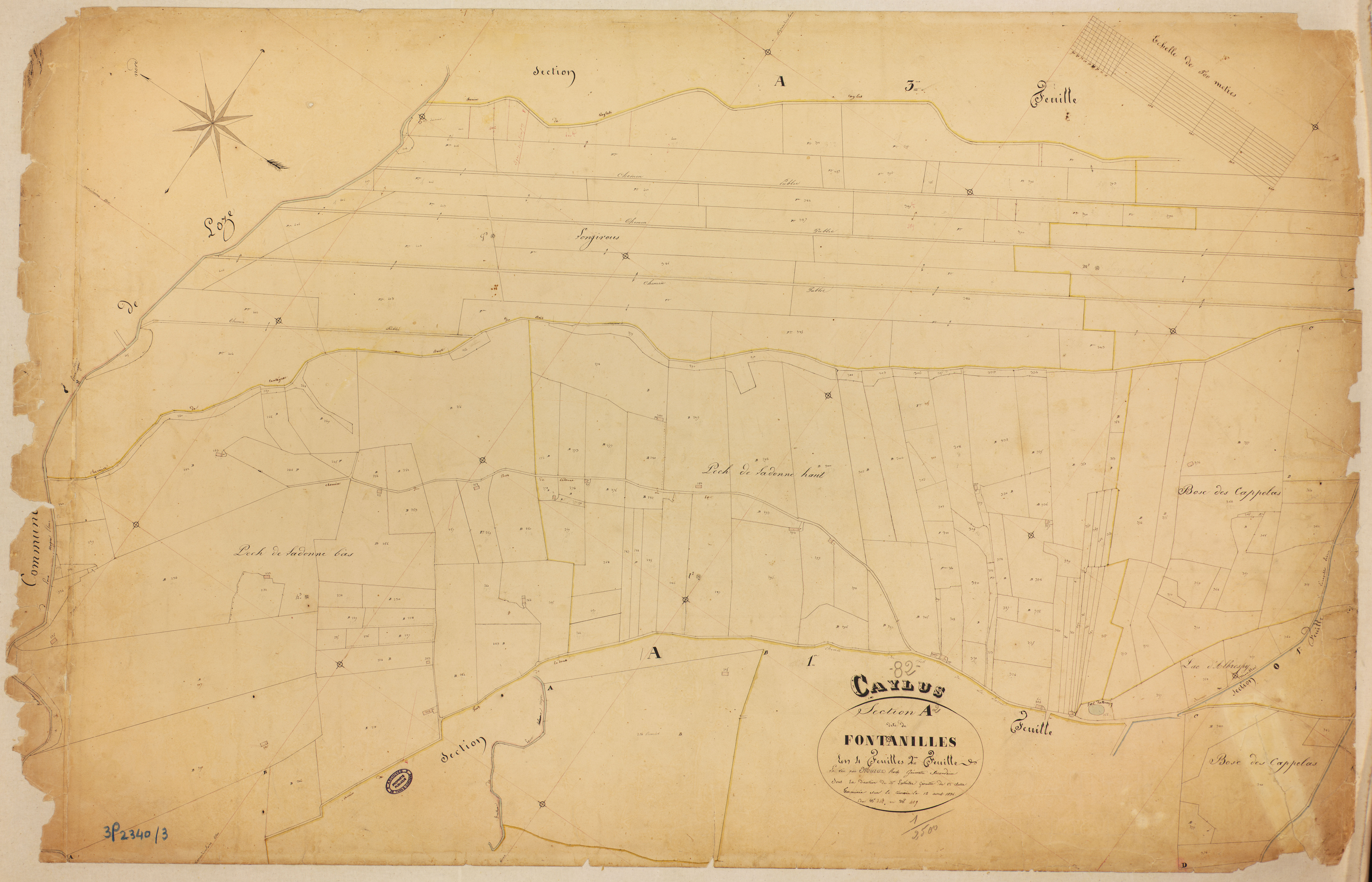 Caylus - Section A - Fontanilles, 2e feuille