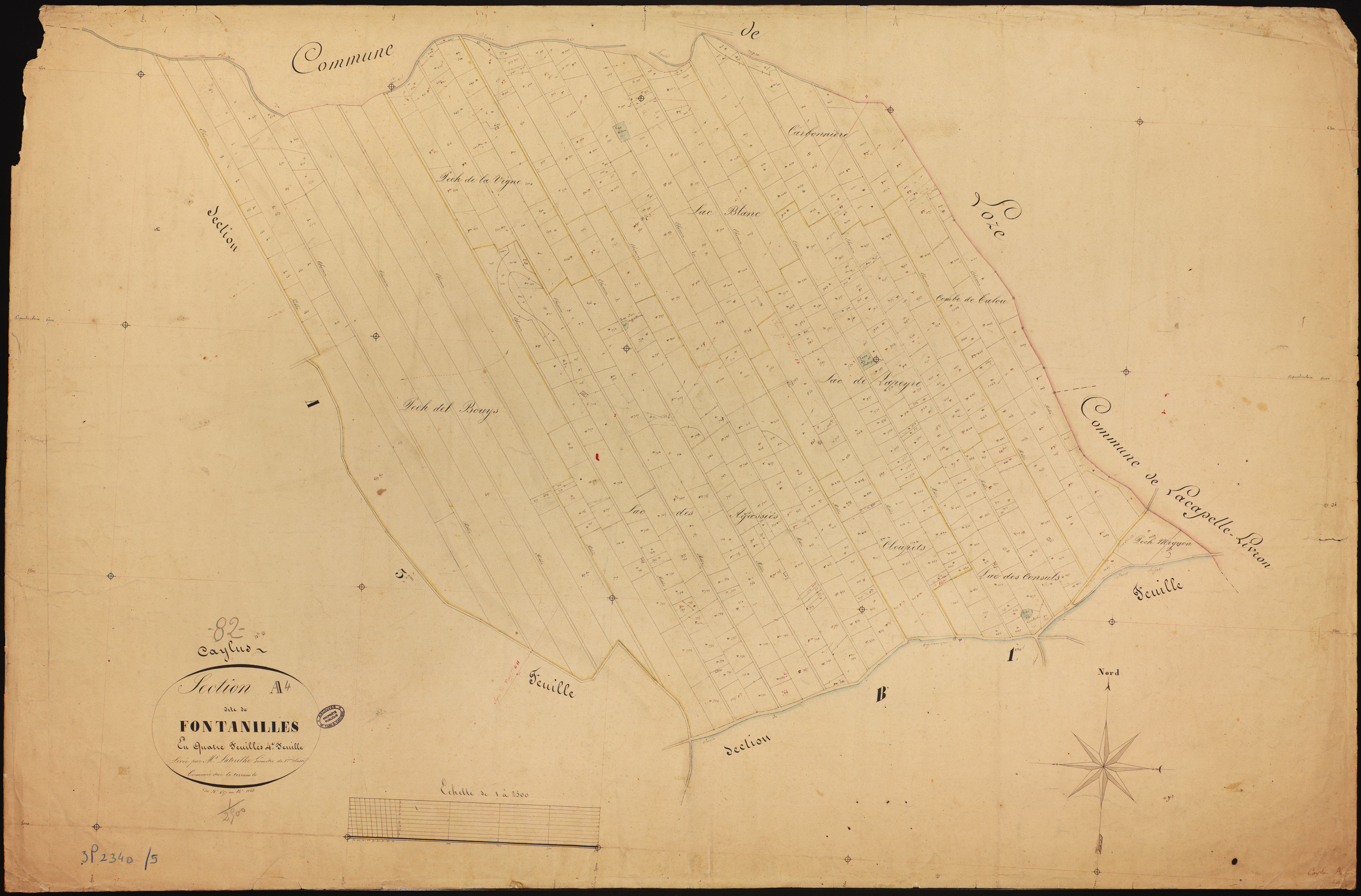 Caylus - Section A - Fontanilles, 4e feuille