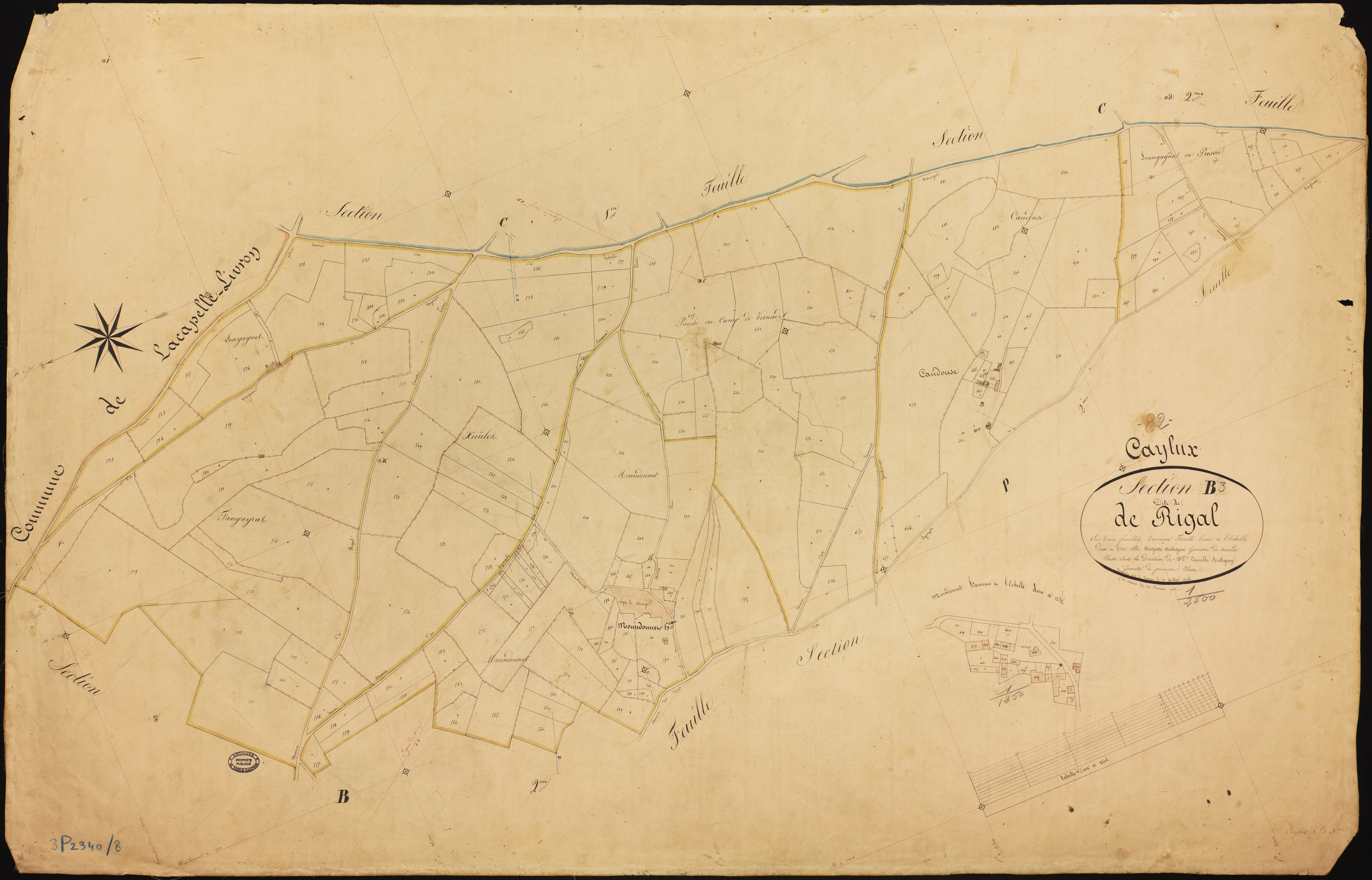 Caylus - Section B - Rigal, 3e feuille