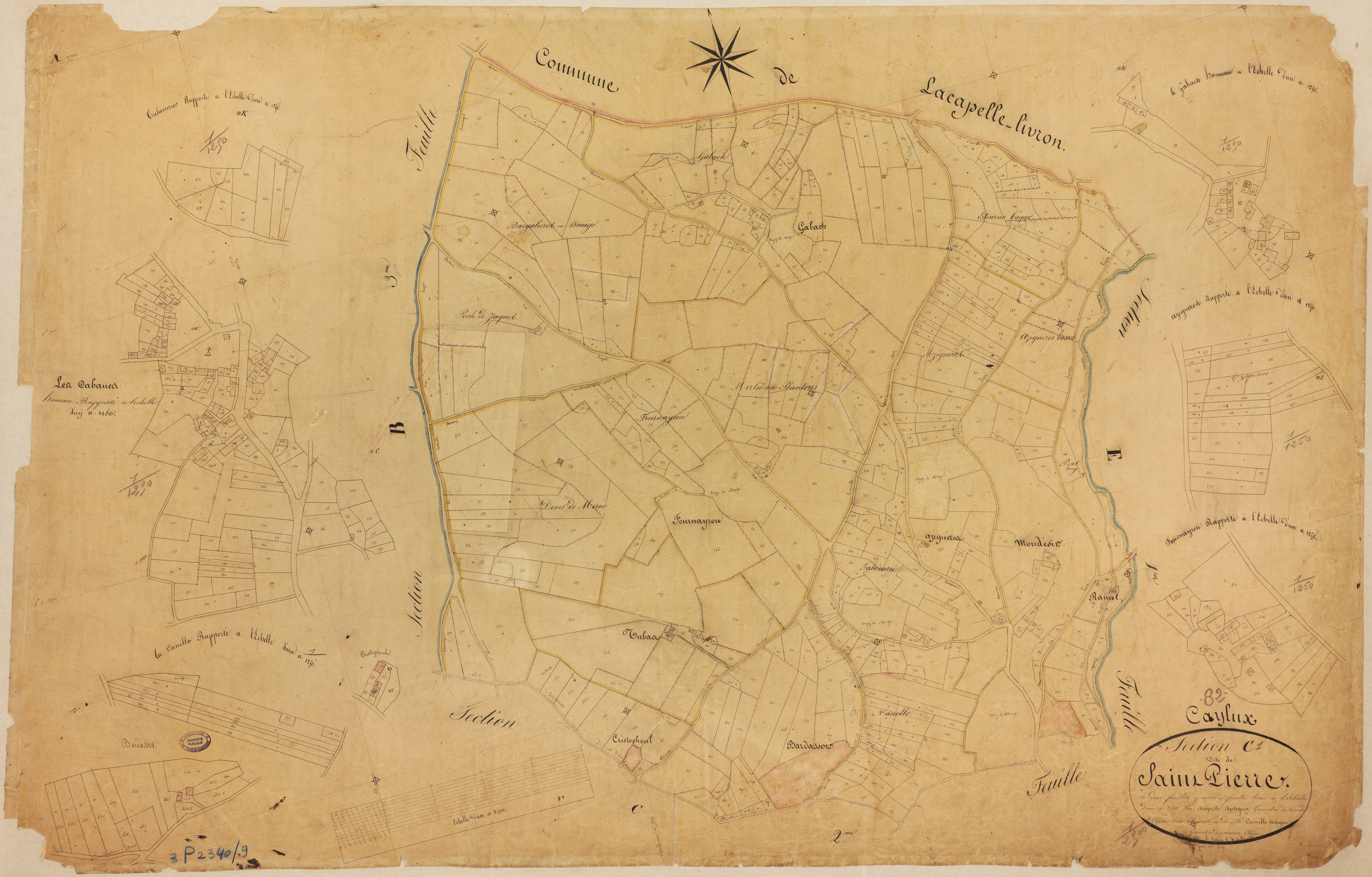 Caylus - Section C - Saint-Pierre, 1ère feuille