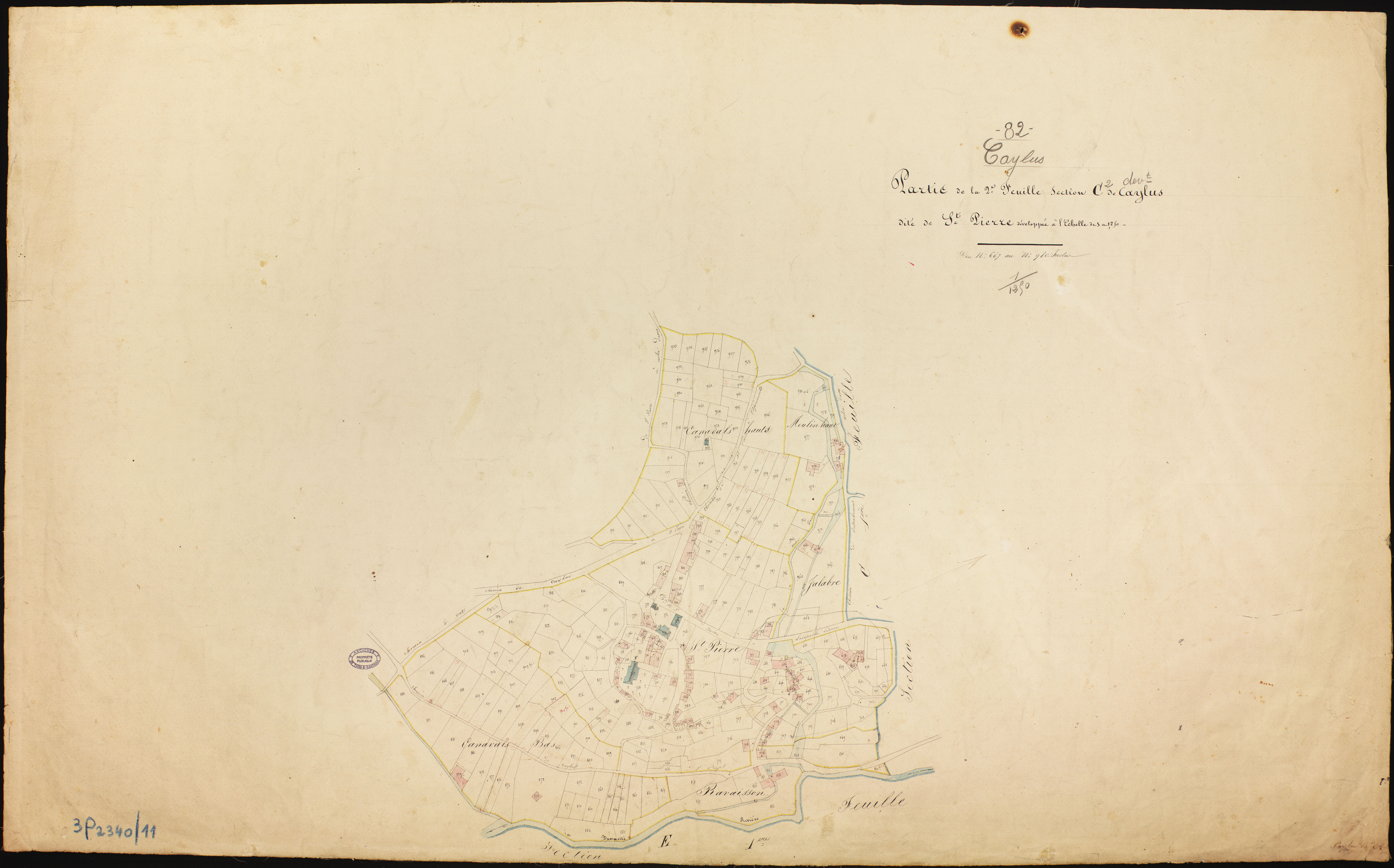 Caylus - Section C - Saint-Pierre, 2e feuille : développement