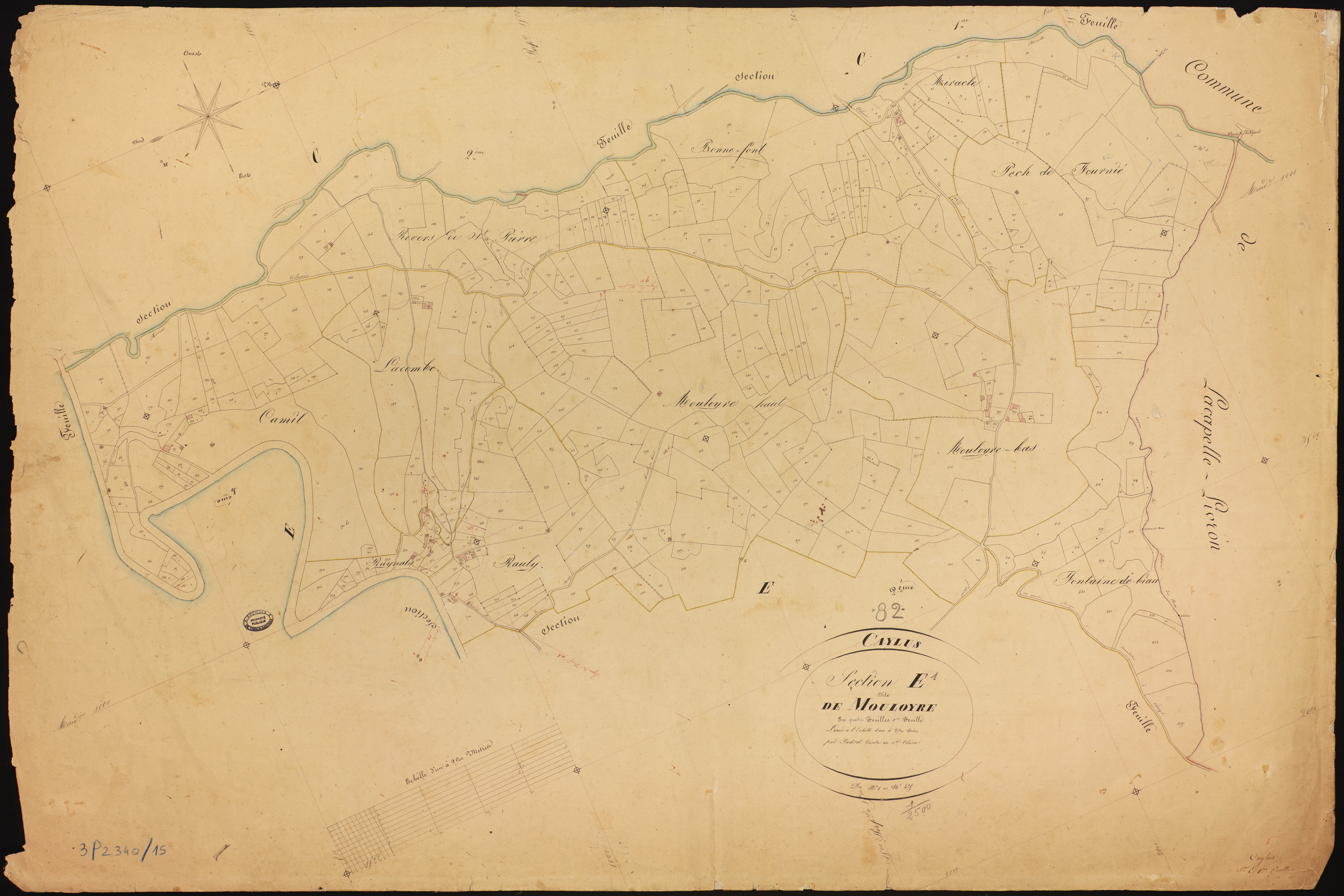 Caylus - Section E - Mouloire, 1ère feuille