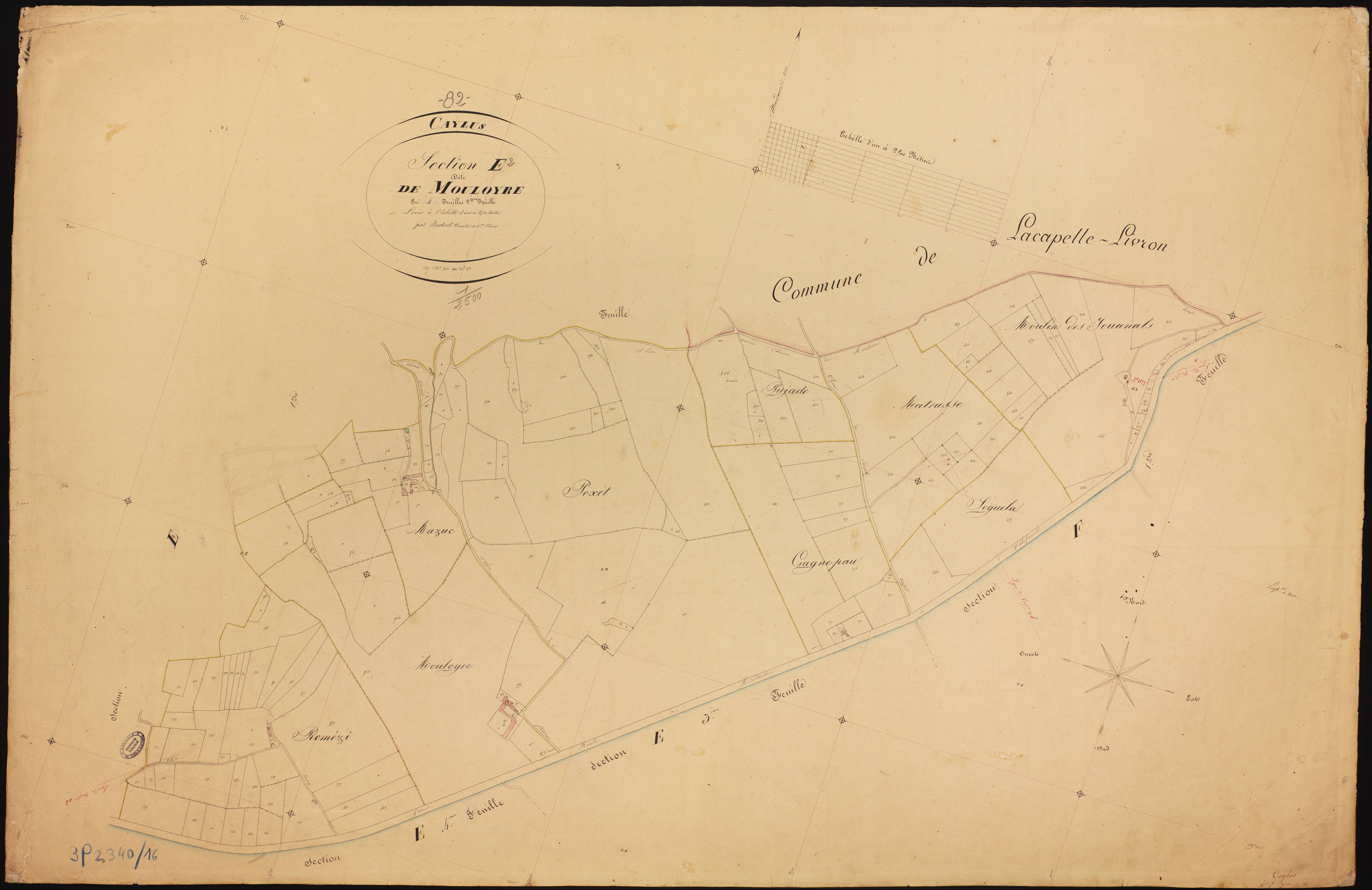 Caylus - Section E - Mouloire, 2e feuille