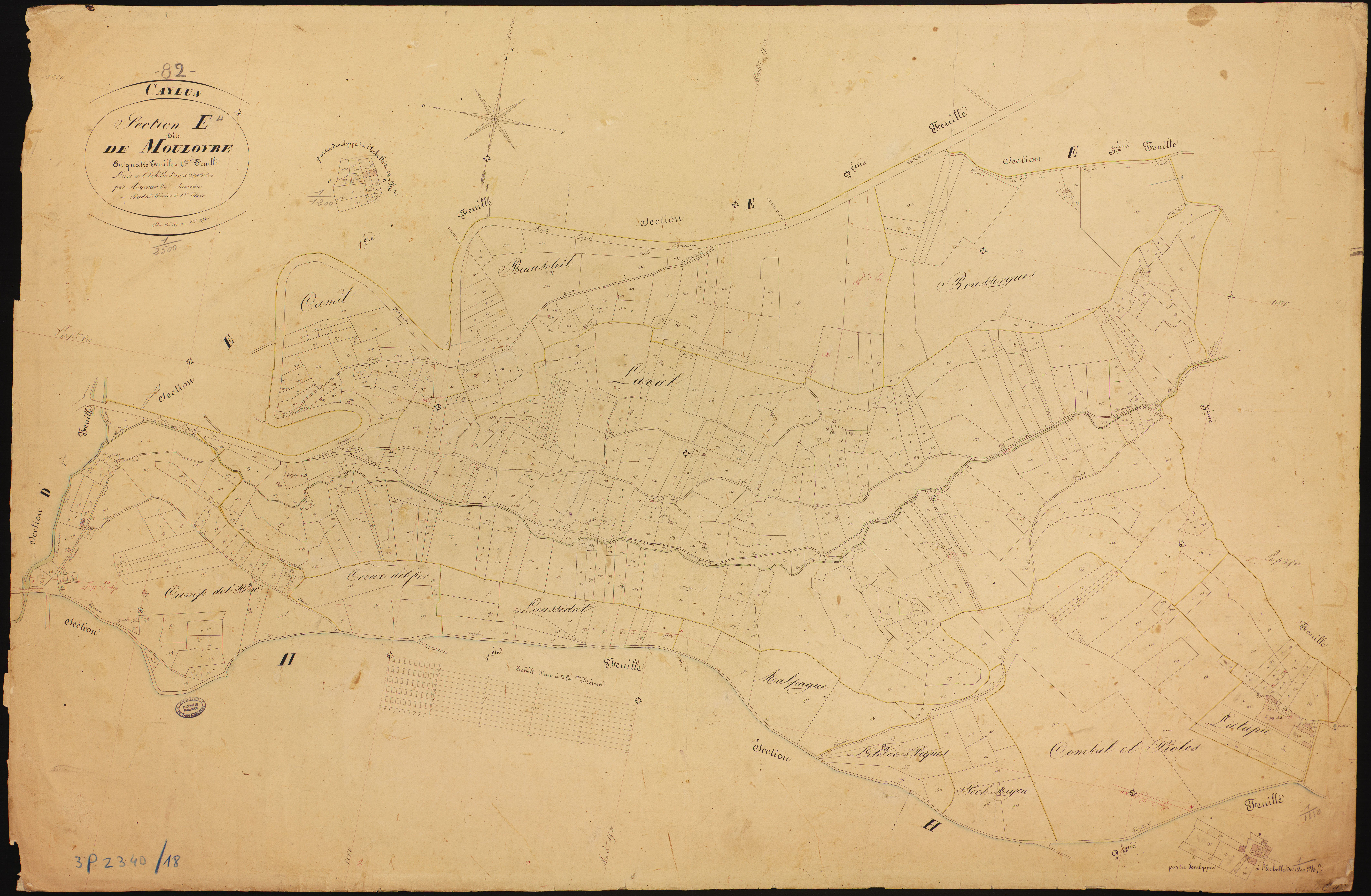 Caylus - Section E - Mouloire, 4e feuille
