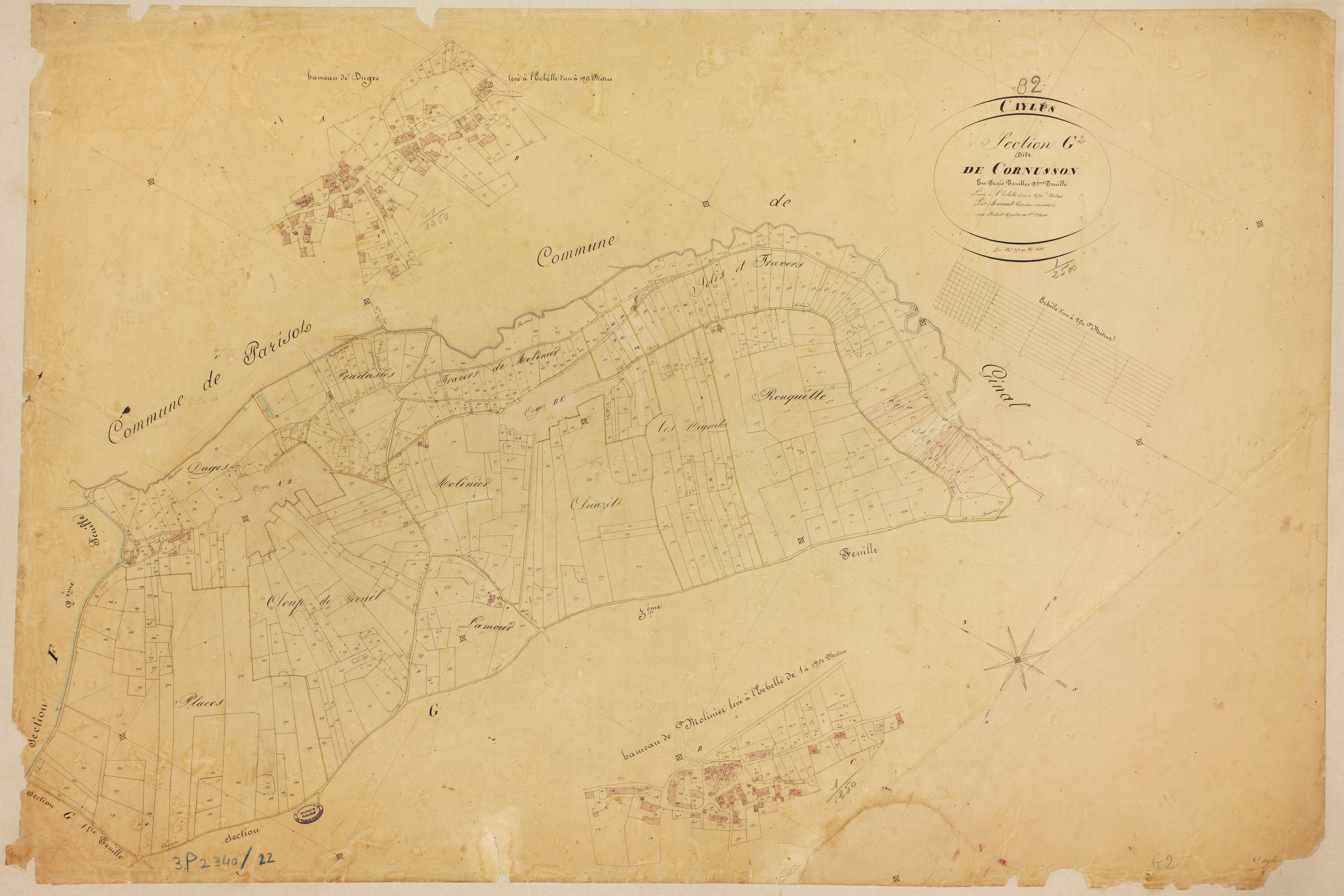 Caylus - Section G - Cornusson, 2e feuille
