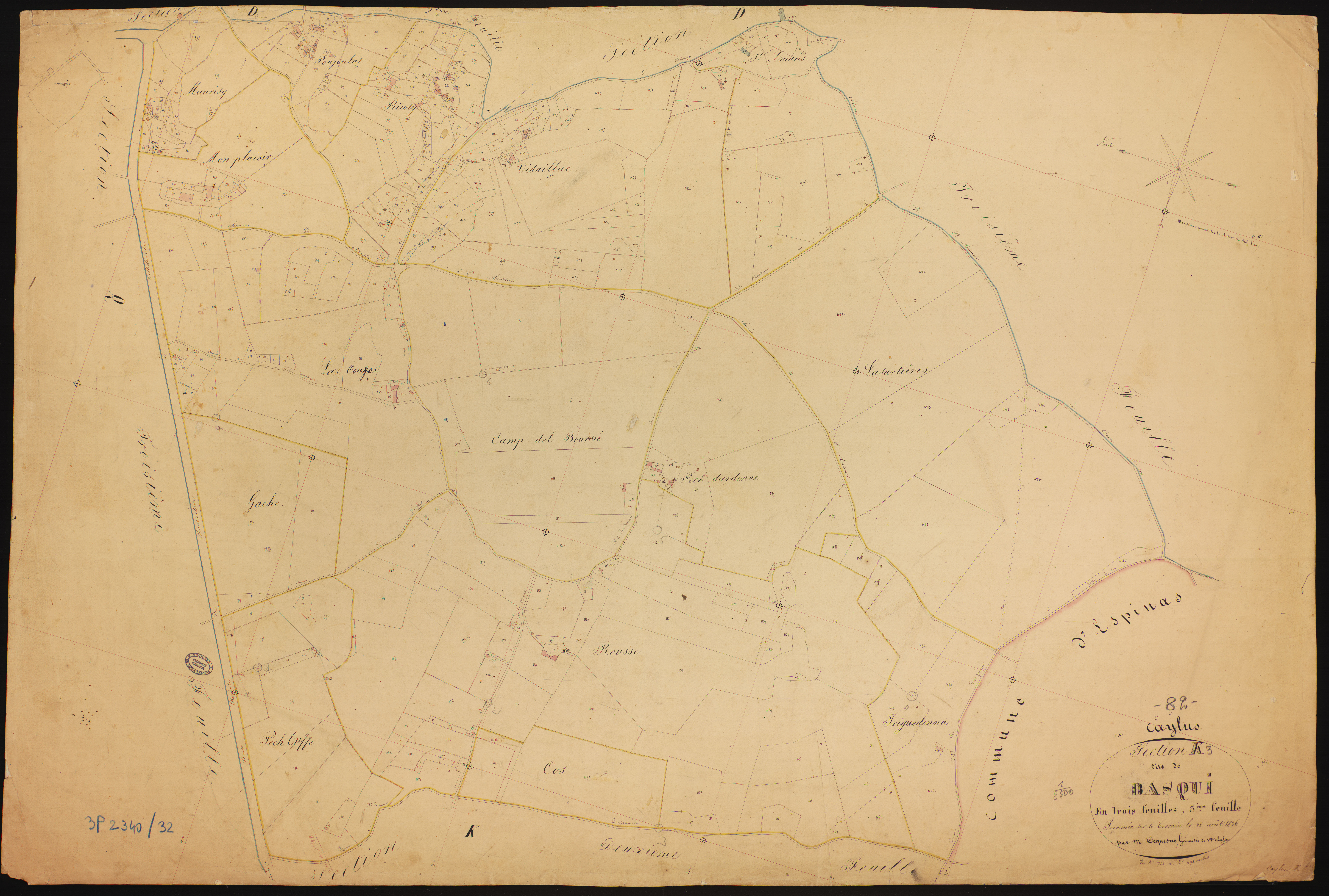 Caylus - Section K - Basqui, 3e feuille