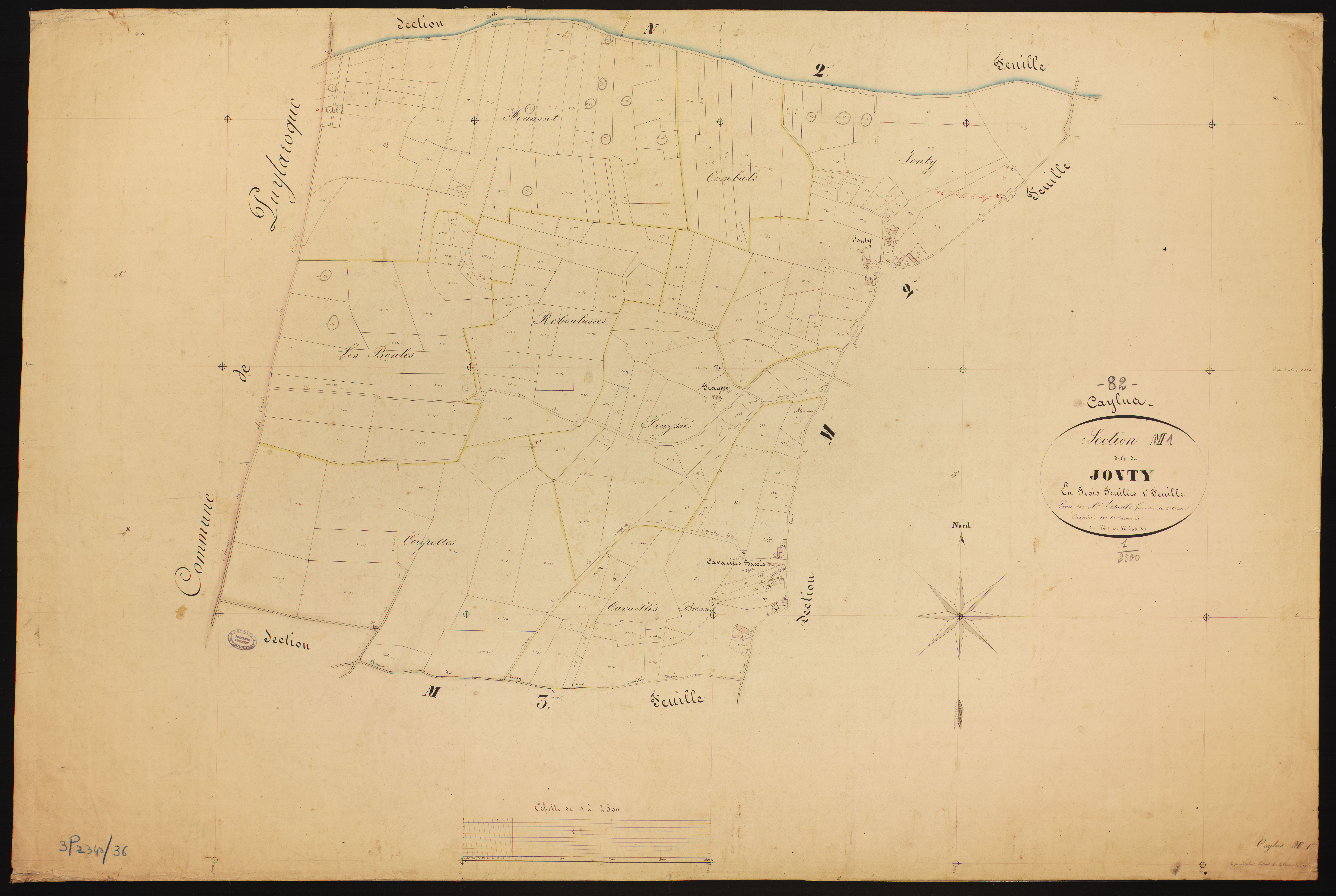 Caylus - Section M - Jouty, 1ère feuille