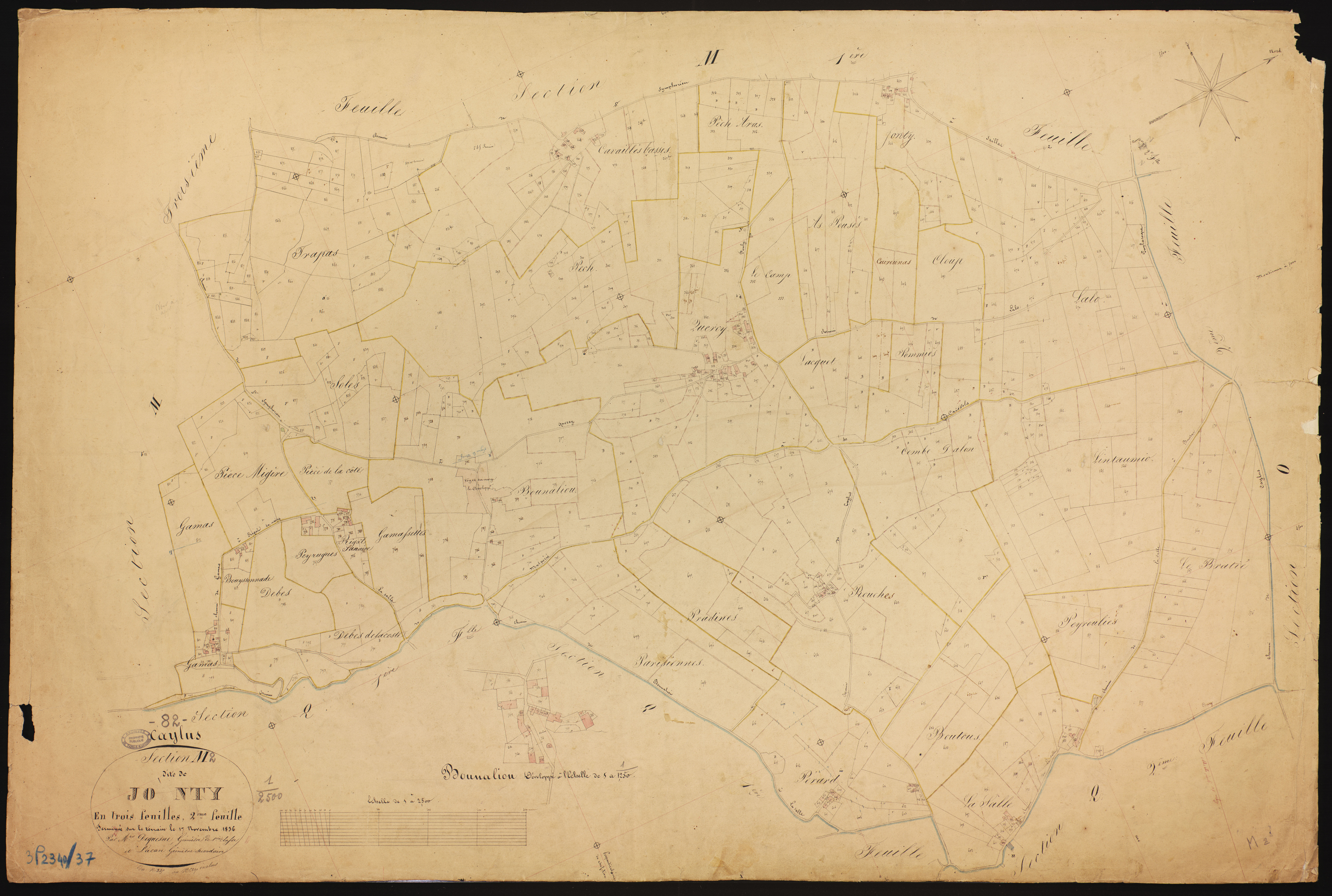 Caylus - Section M - Jouty, 2e feuille
