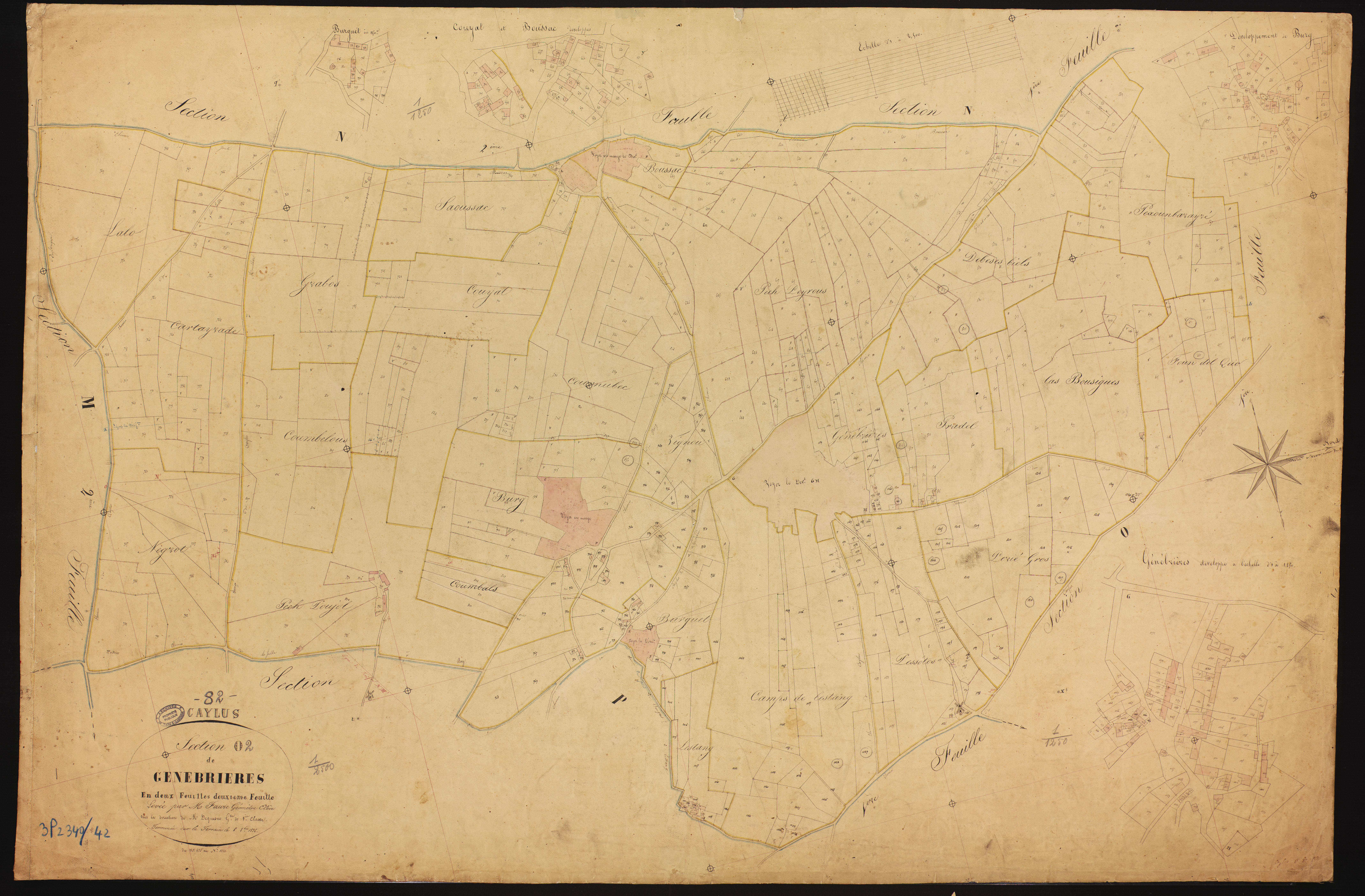 Caylus - Section O - Genébrières 2e feuille