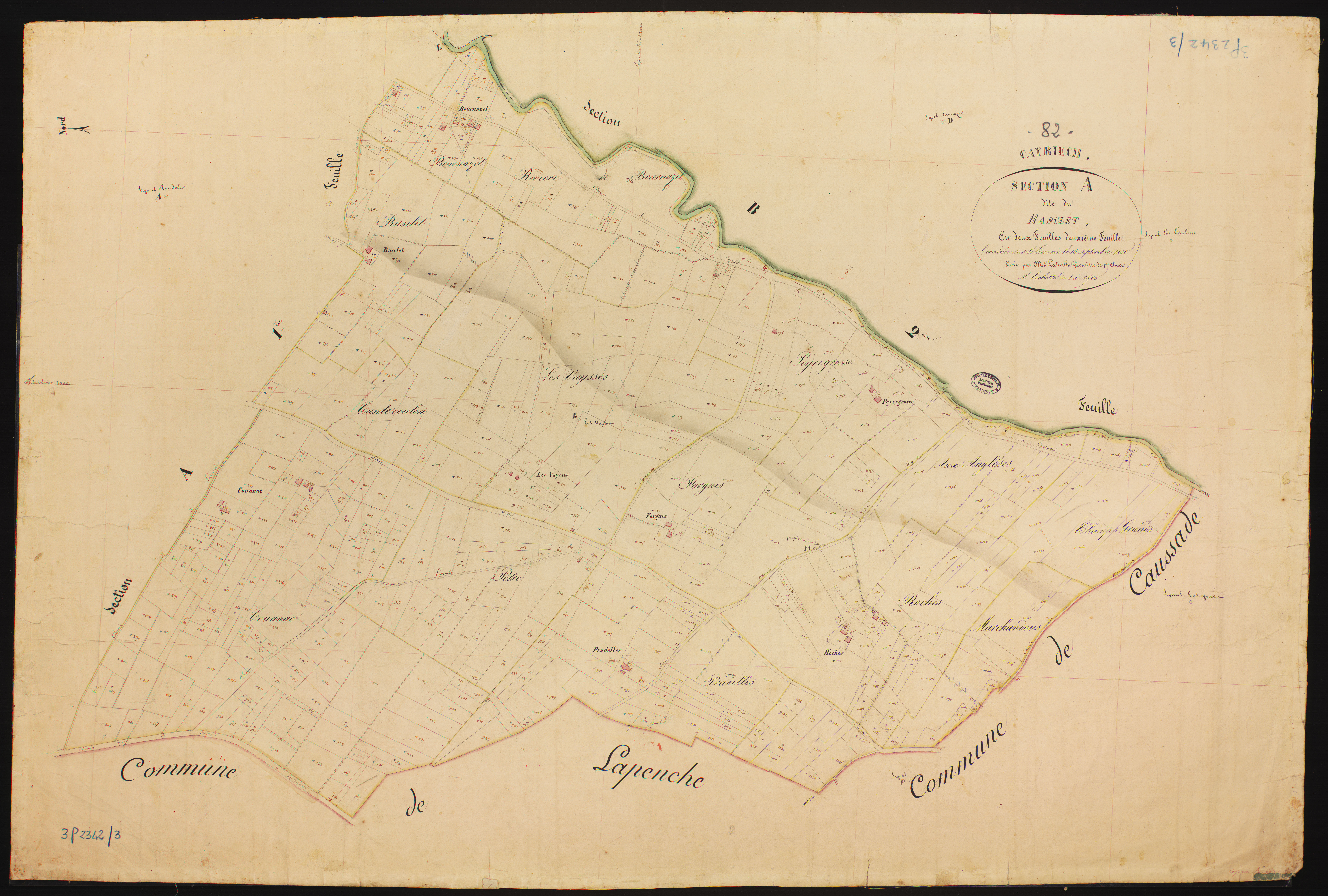 Cayriech - Section A - Le Rasclet, 2e feuille