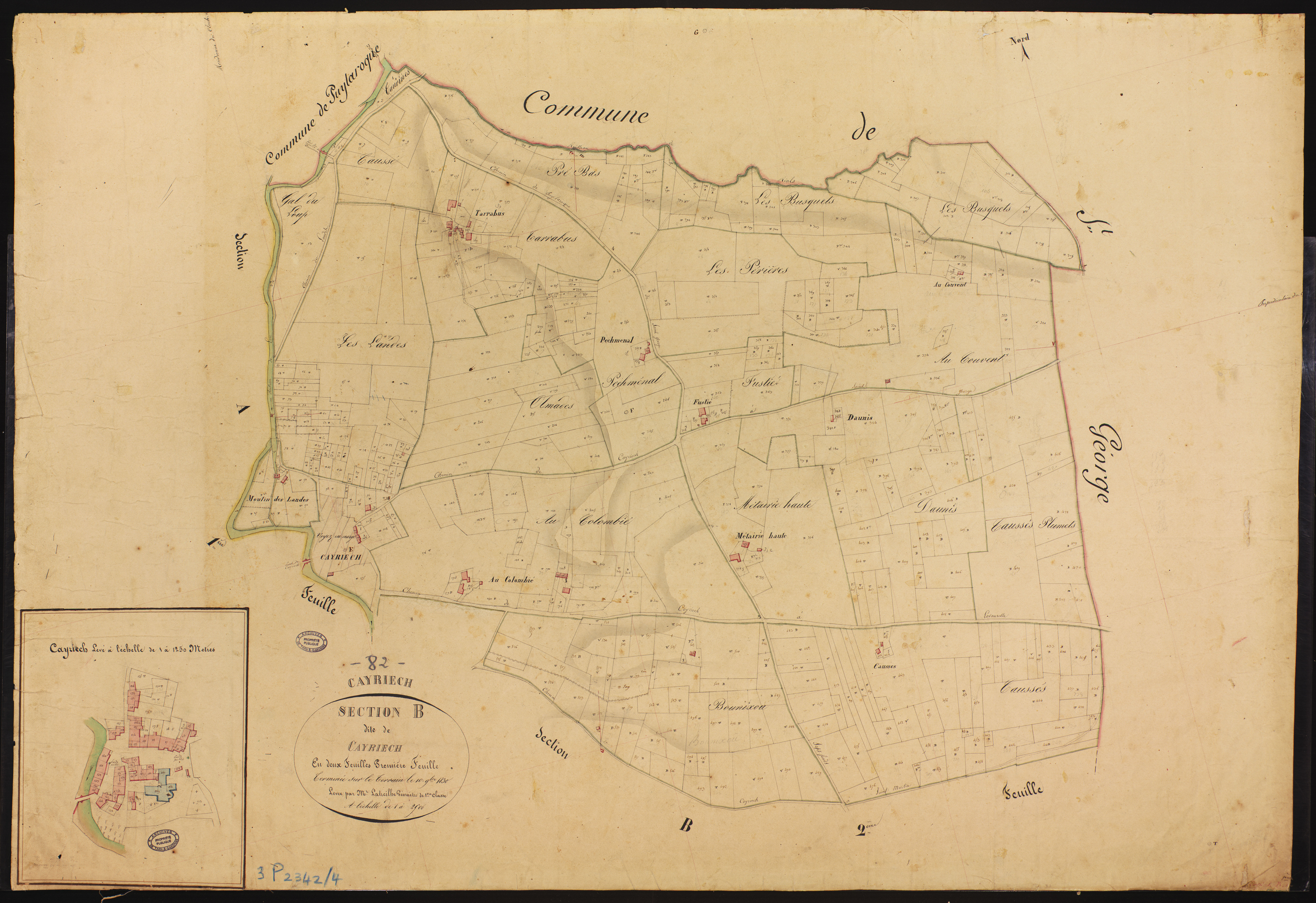Cayriech - Section B - Cayriech, 1ère feuille