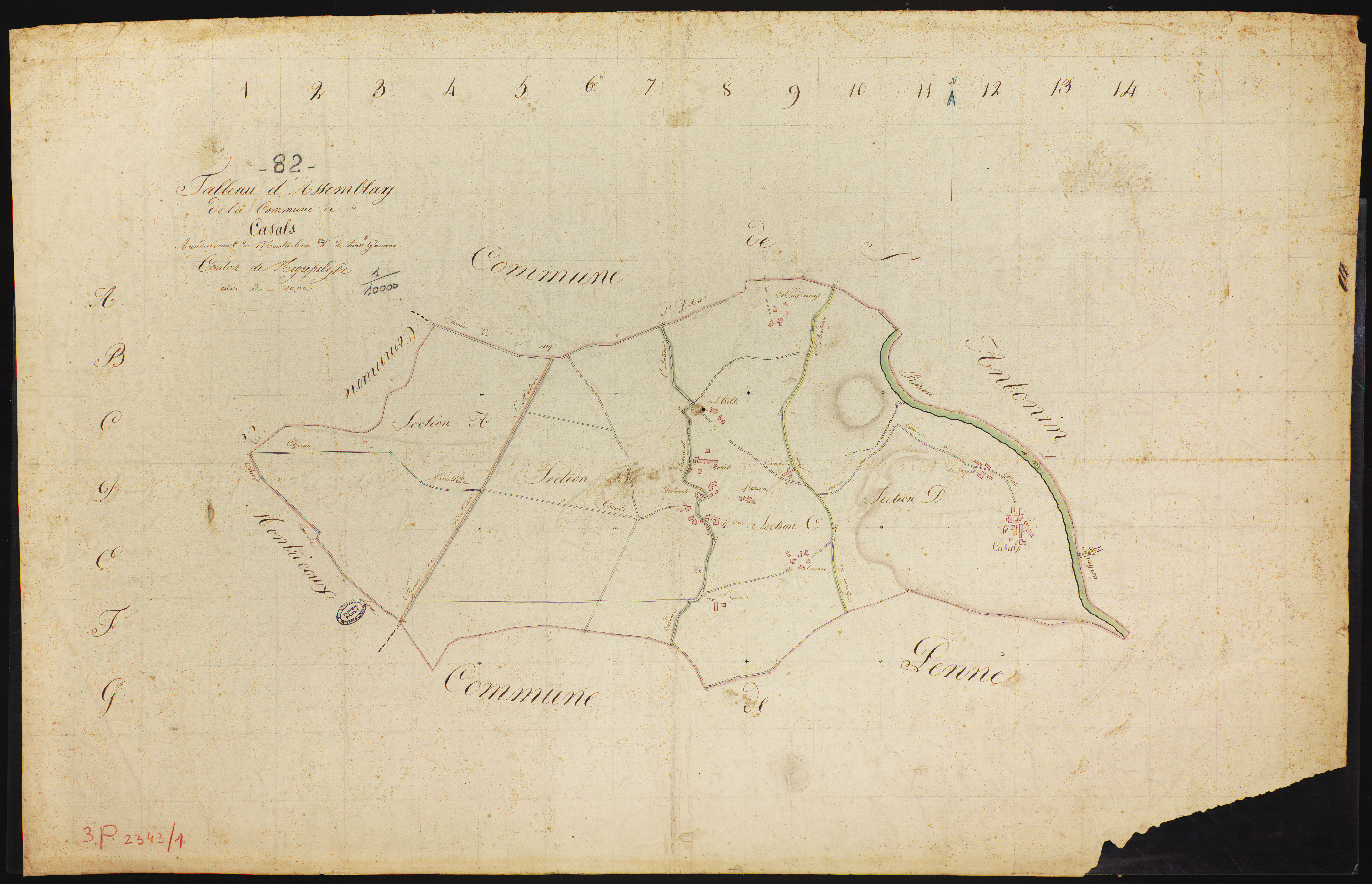 Cazals - Tableau d'assemblage