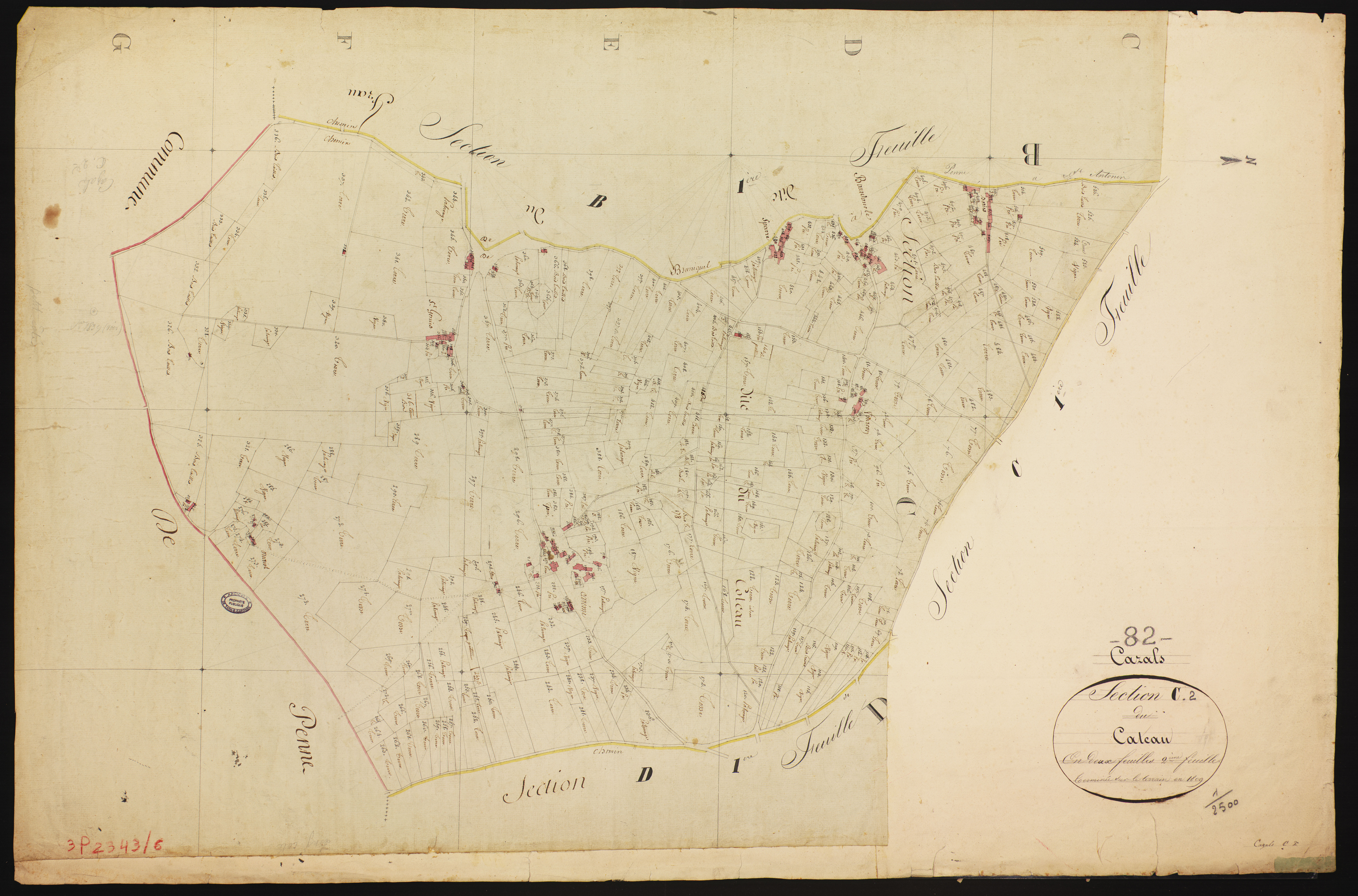 Cazals - Section C - Le Coteau, 2e feuille