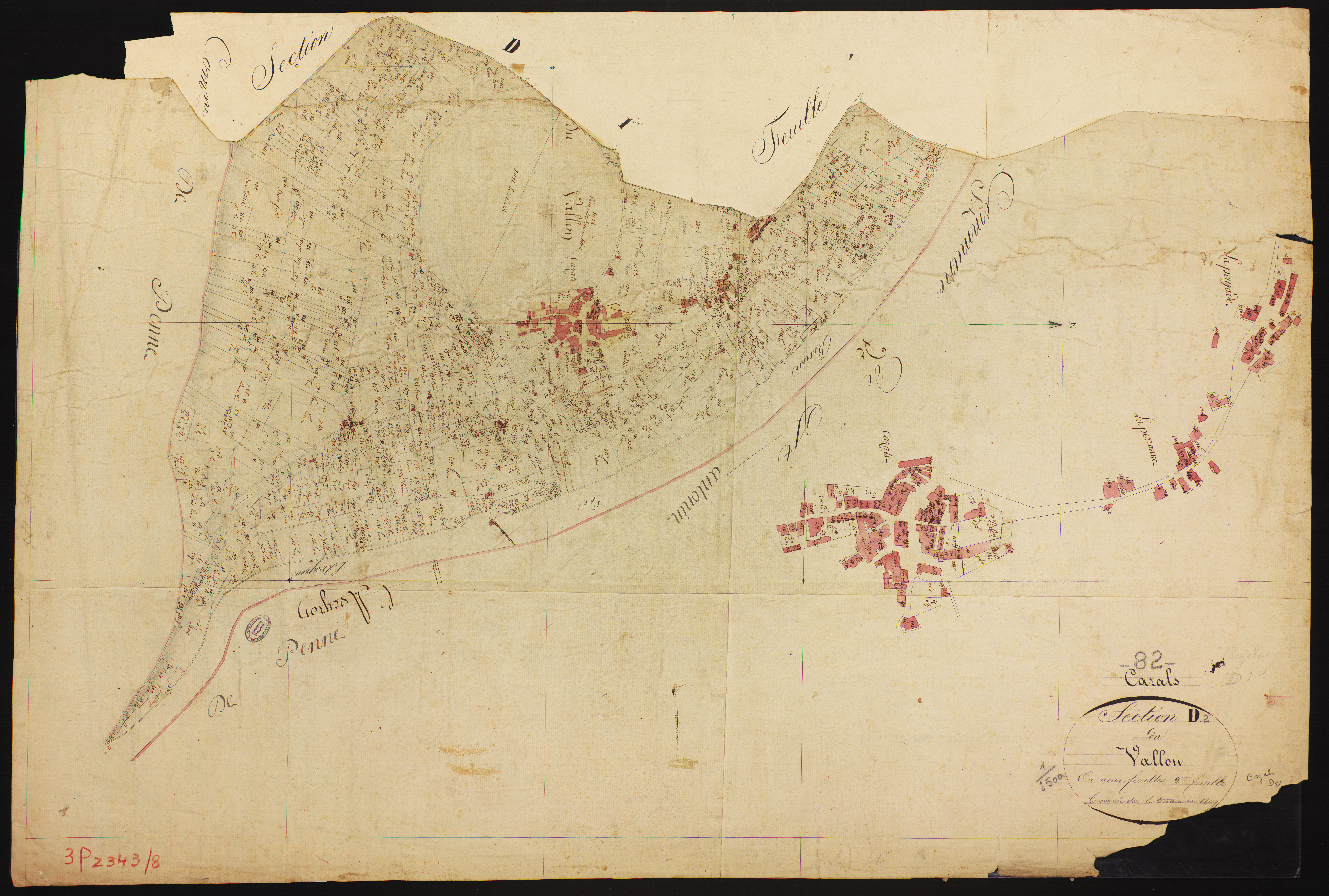 Cazals - Section D - Le Vallon, 2e feuille