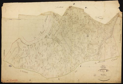 Cazals - Section D - Le Vallon, 1ère feuille
