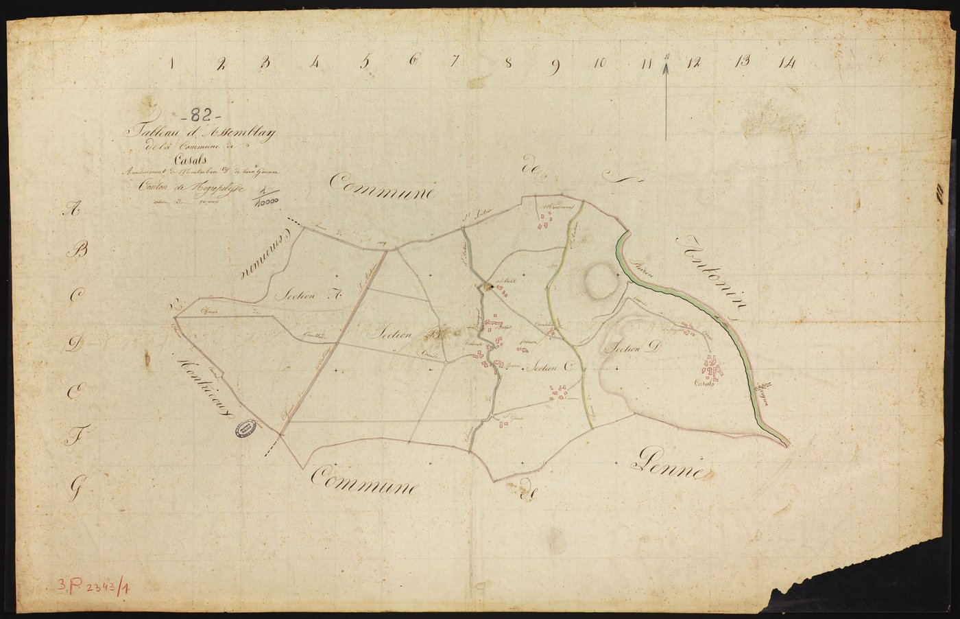 Cazals - Tableau d'assemblage