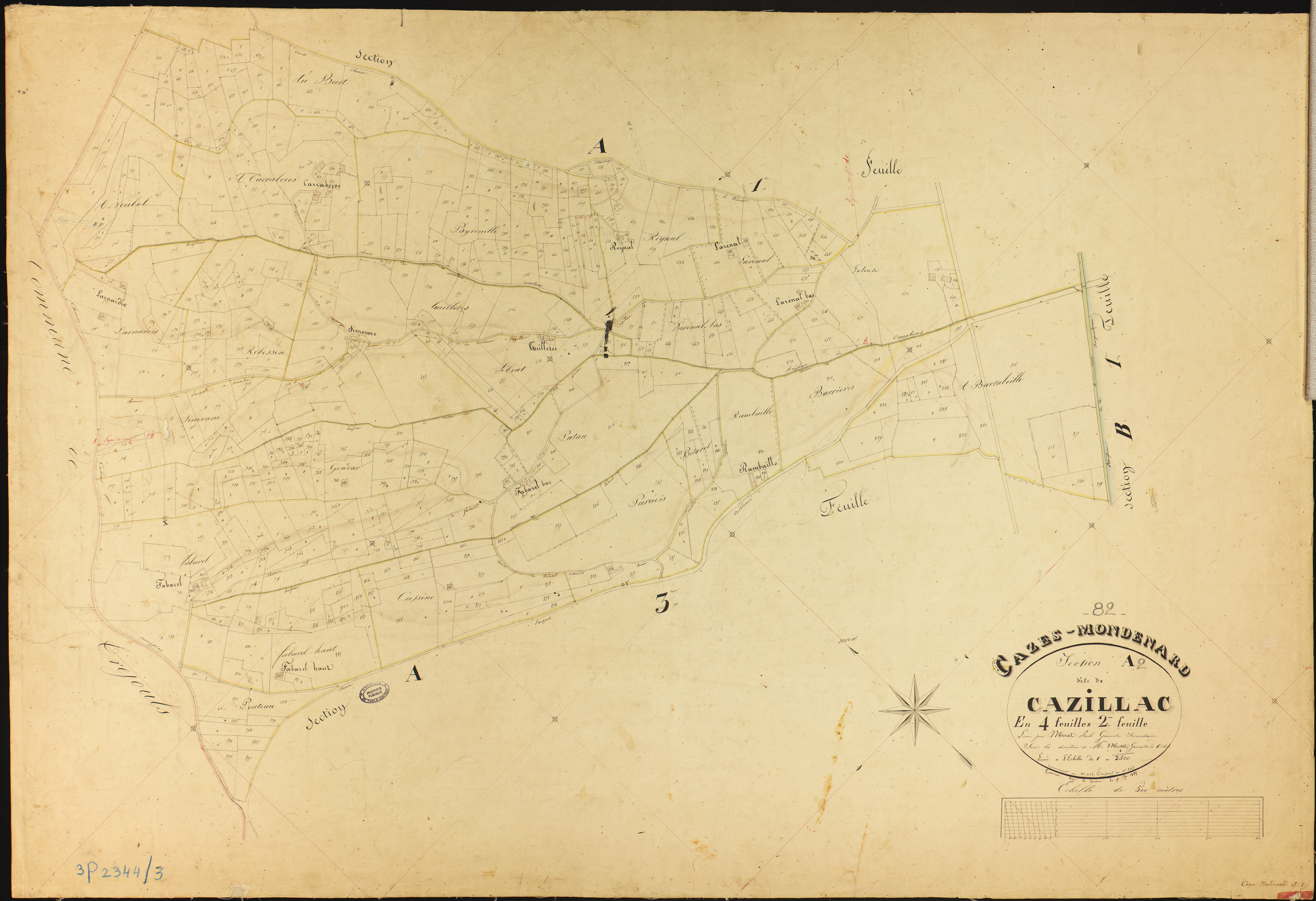 Cazes-Mondenard - Section A - Cazillac, 2e feuille