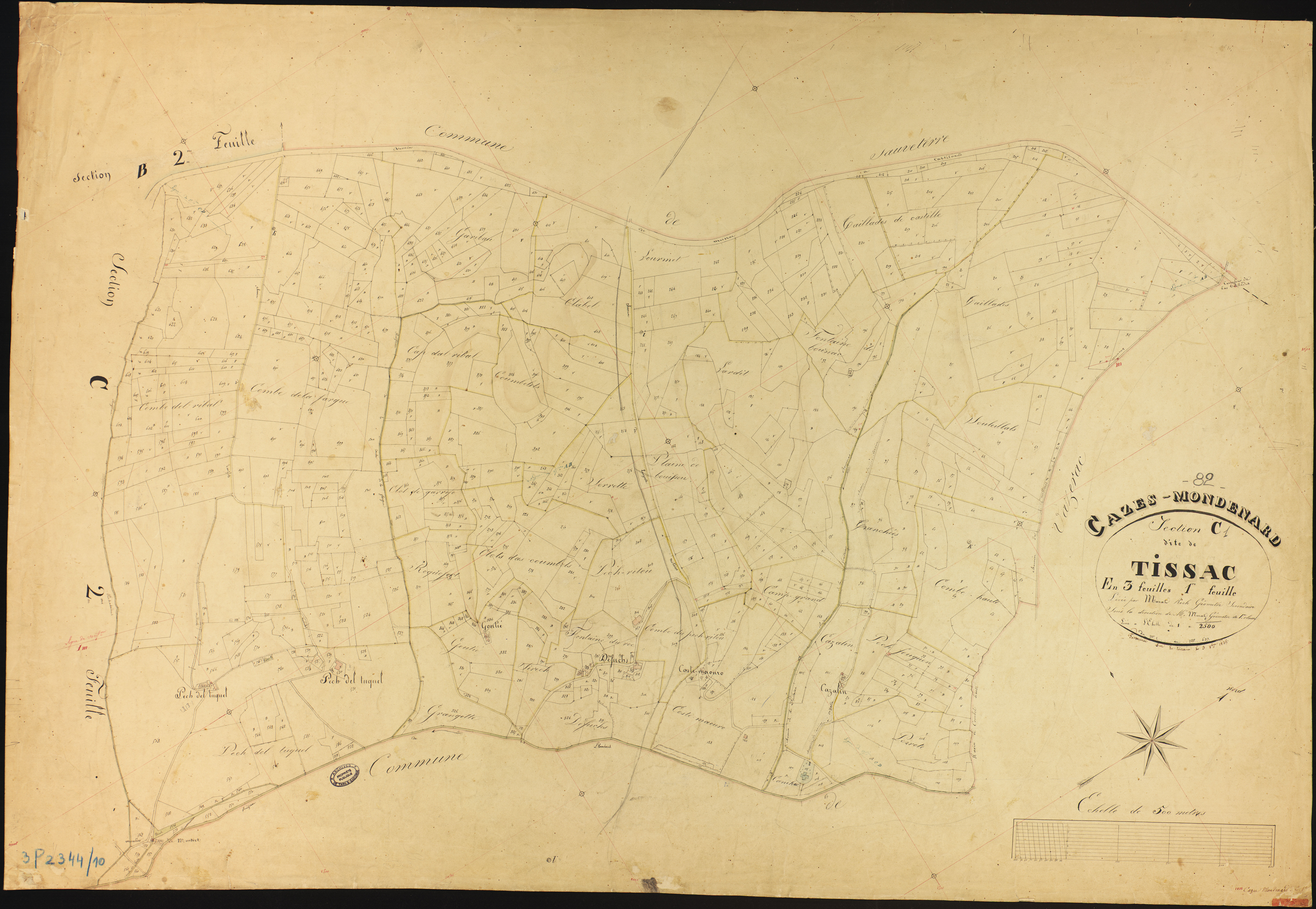 Cazes-Mondenard - Section C - Tissac, 1ère feuille