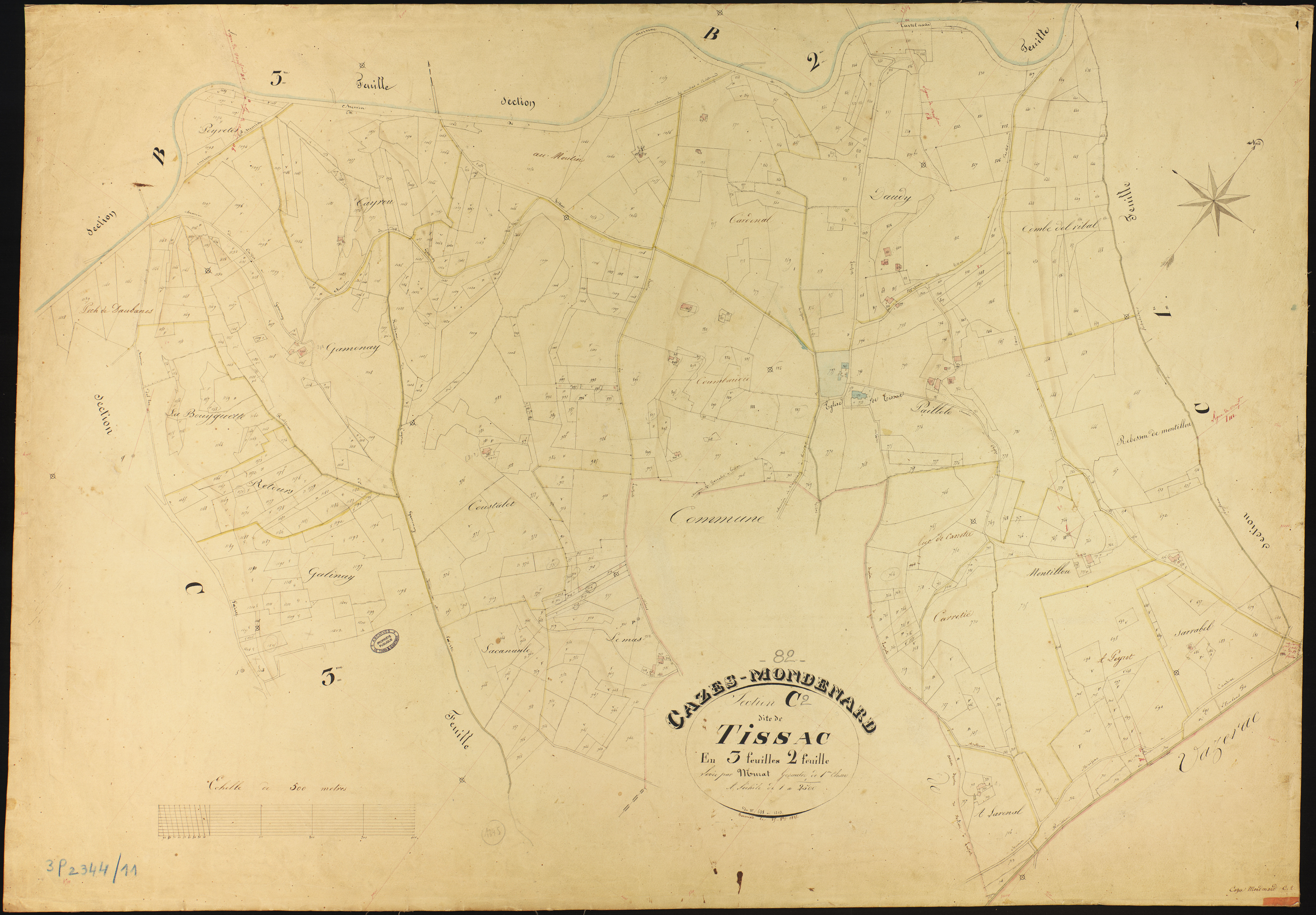 Cazes-Mondenard - Section C - Tissac, 2e feuille