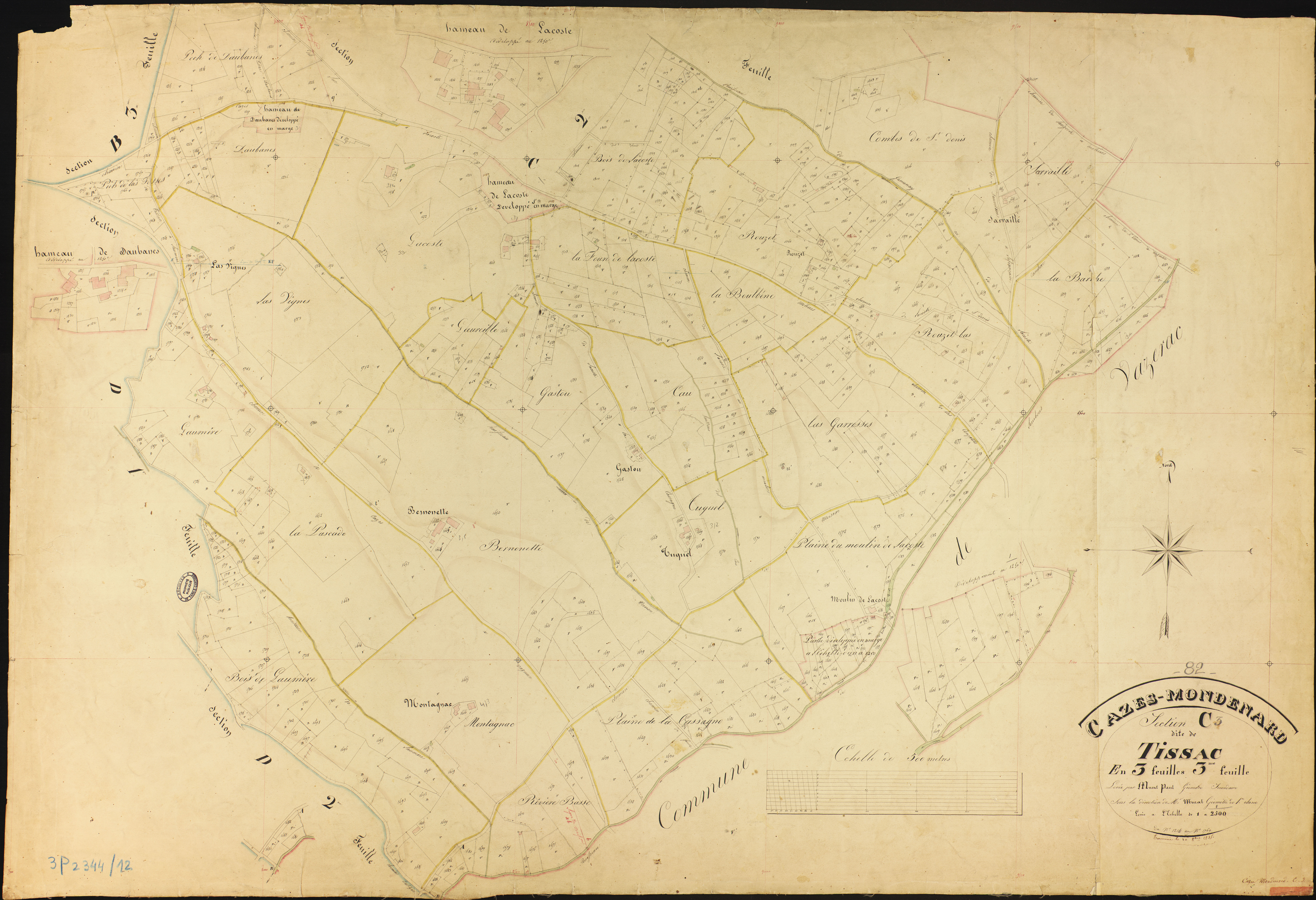 Cazes-Mondenard - Section C - Tissac, 3e feuille