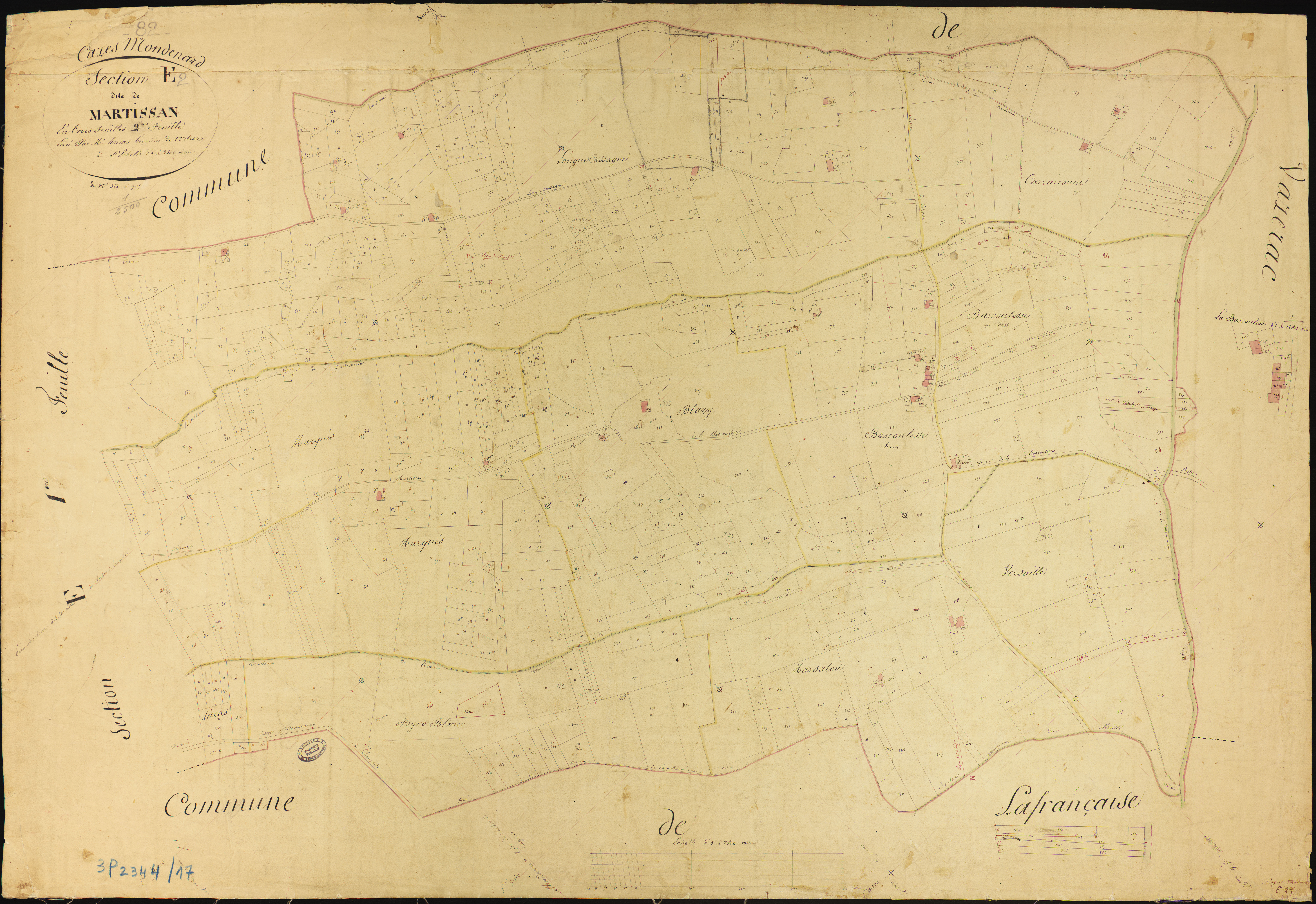 Cazes-Mondenard - Section E - Martissan, 2e feuille