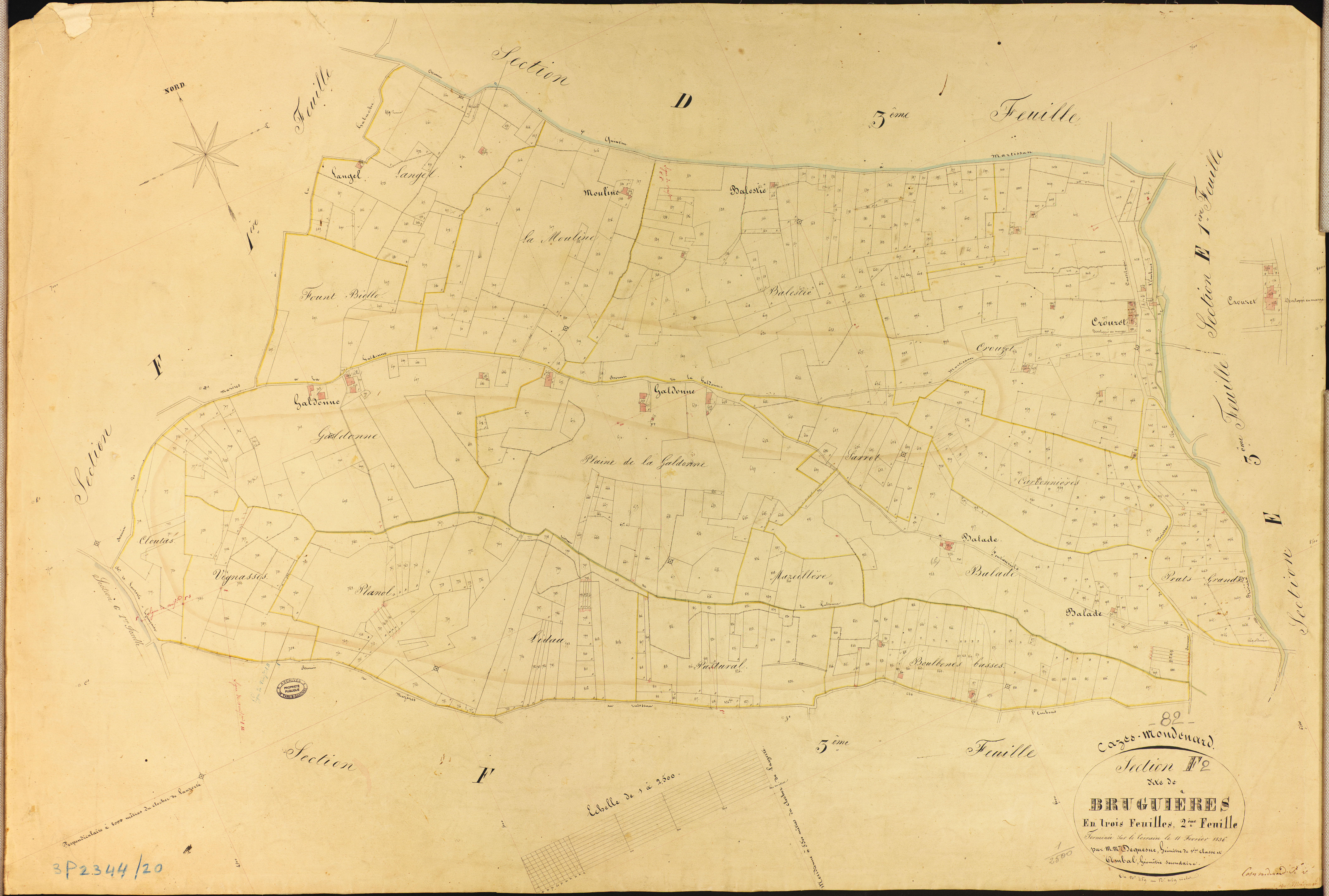 Cazes-Mondenard - Section F - Bruguières, 2e feuille