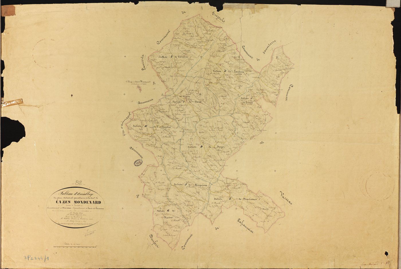 Cazes-Mondenard - Tableau d'assemblage
