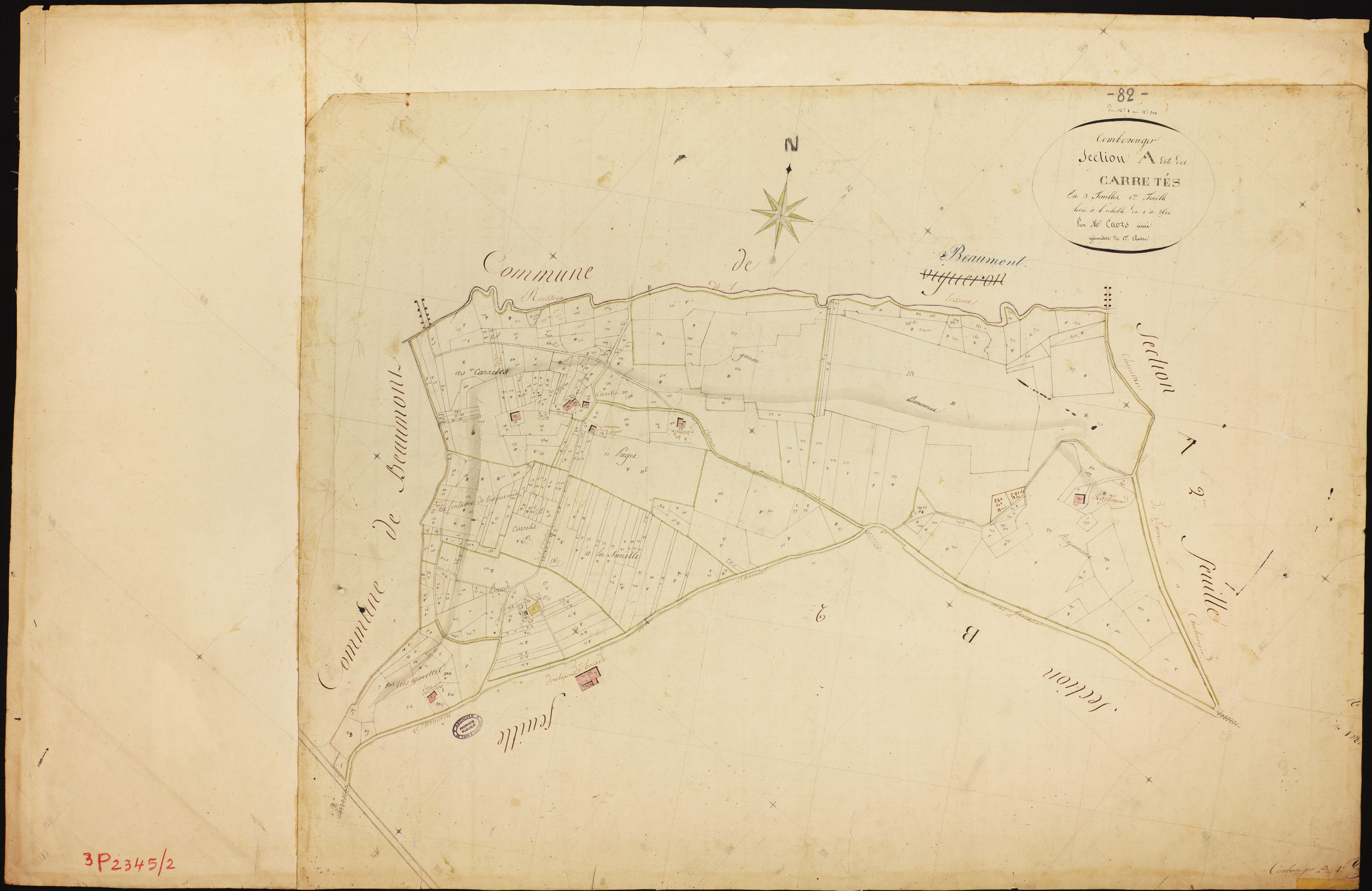 Comberouger - Section A - Les Carretès, 1ère feuille