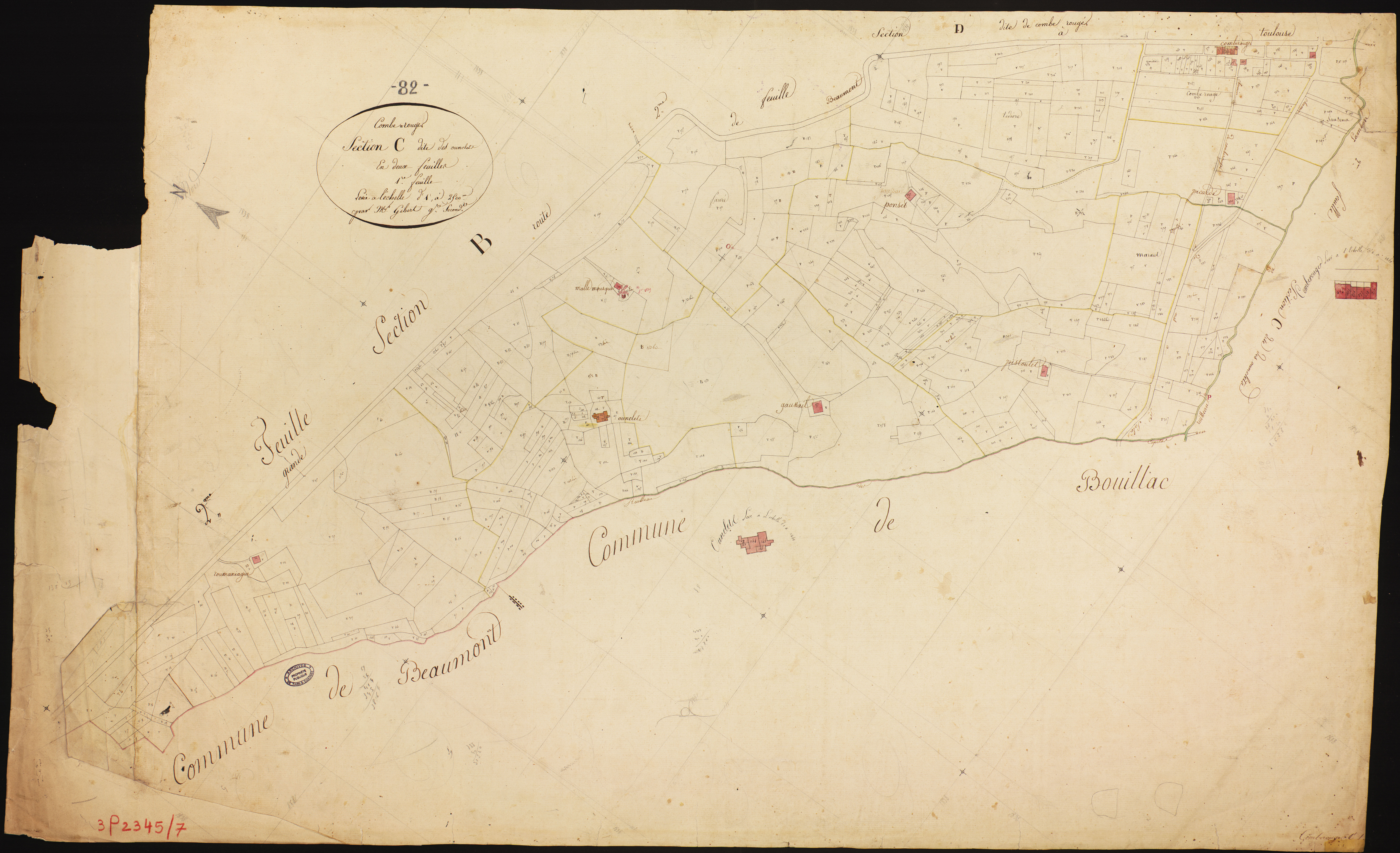 Comberouger - Section C - Les Onclets, 1ère feuille