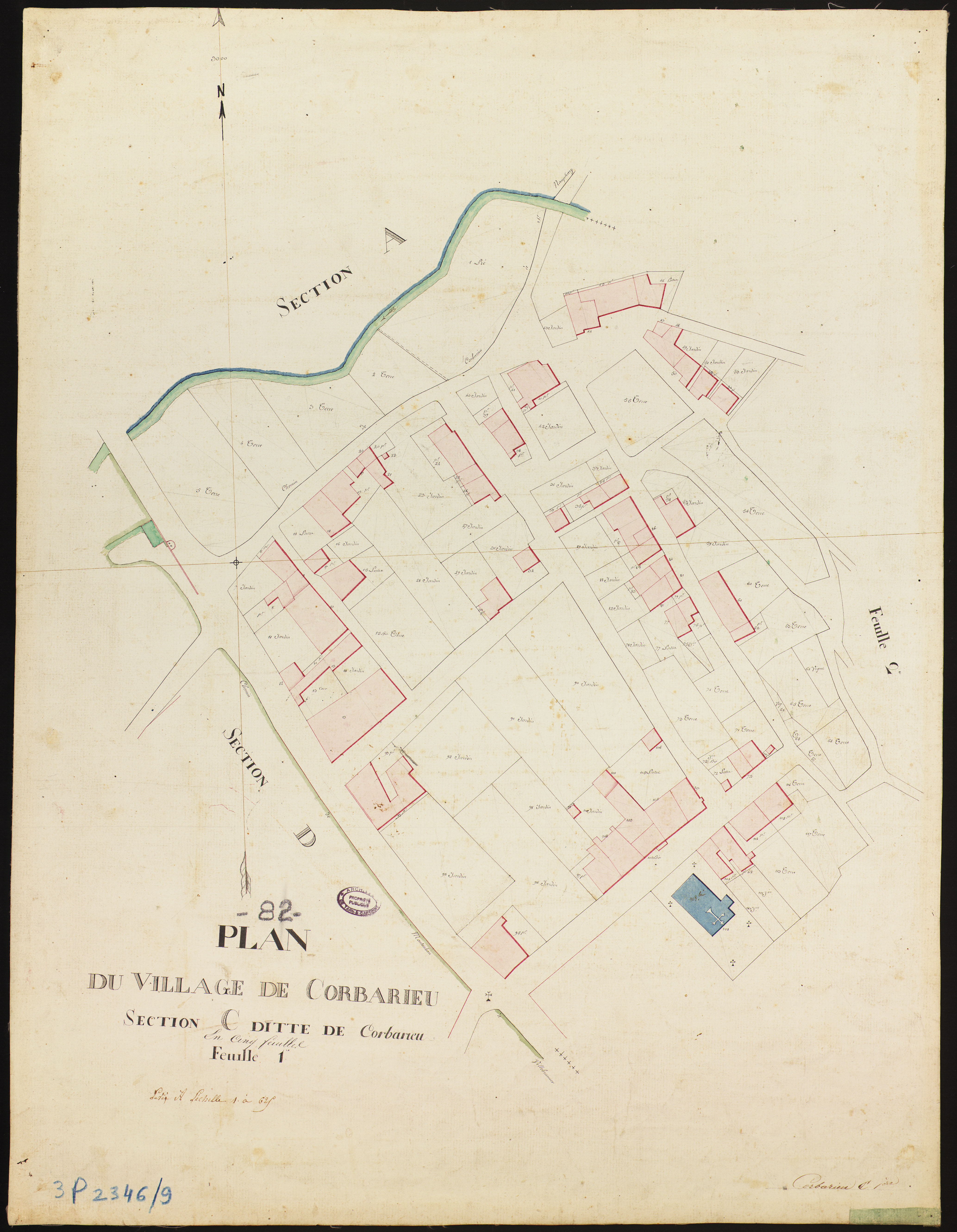 Corbarieu - Section C - Corbarieu, 1ère feuille