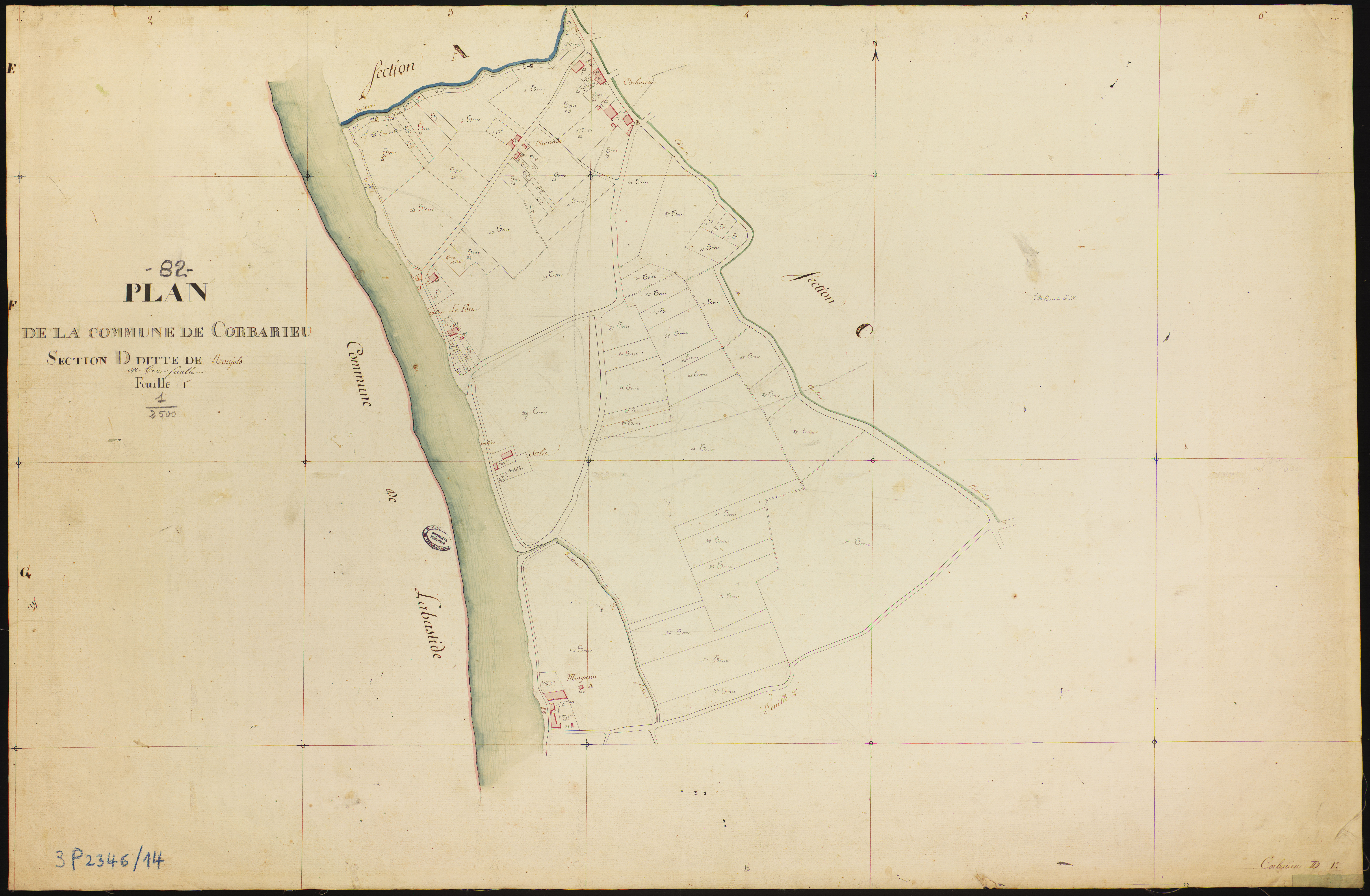 Corbarieu - Section D - Roujols, 1ère feuille