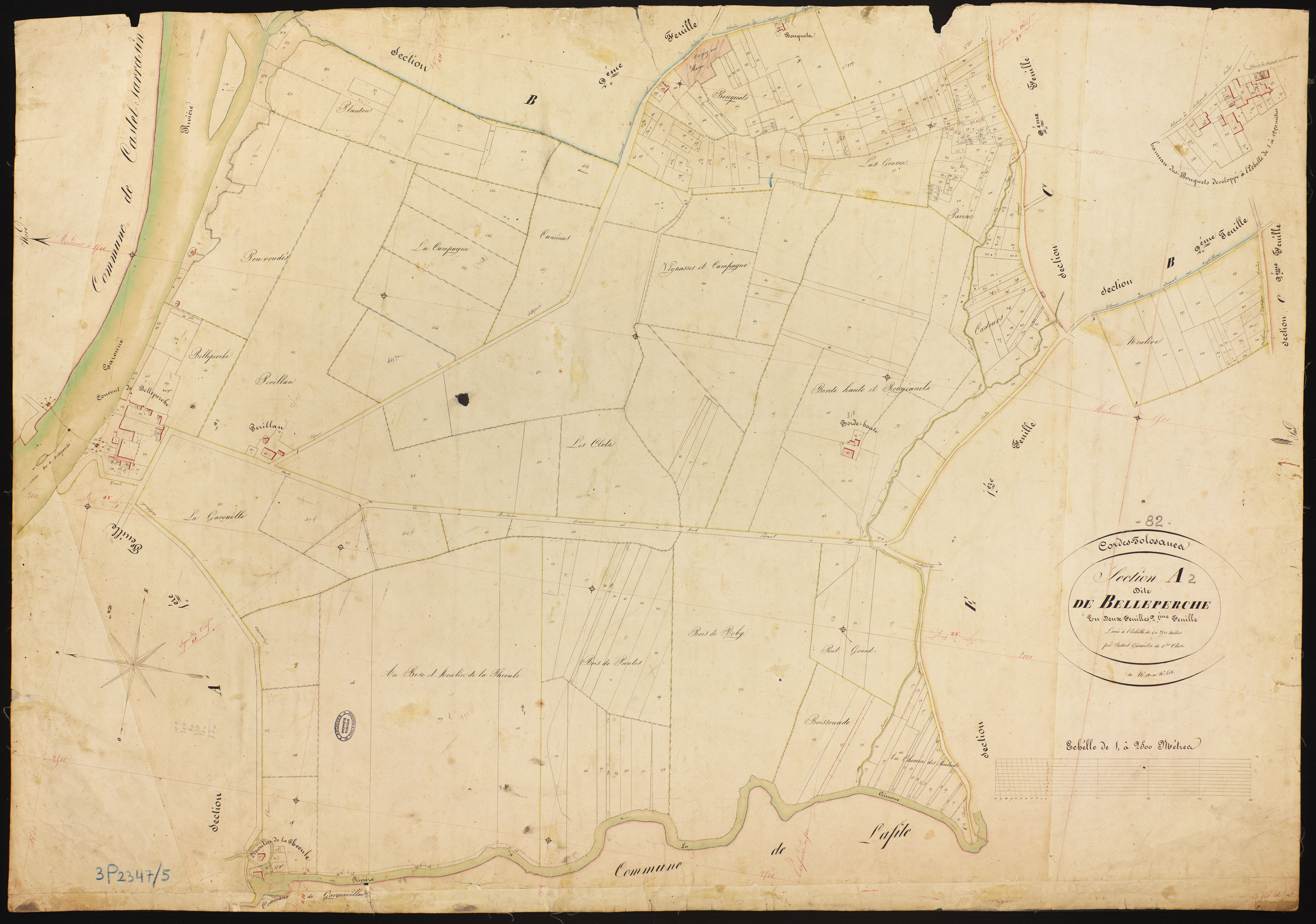 Cordes-Tolosannes - Section A - Belleperche, 2e feuille