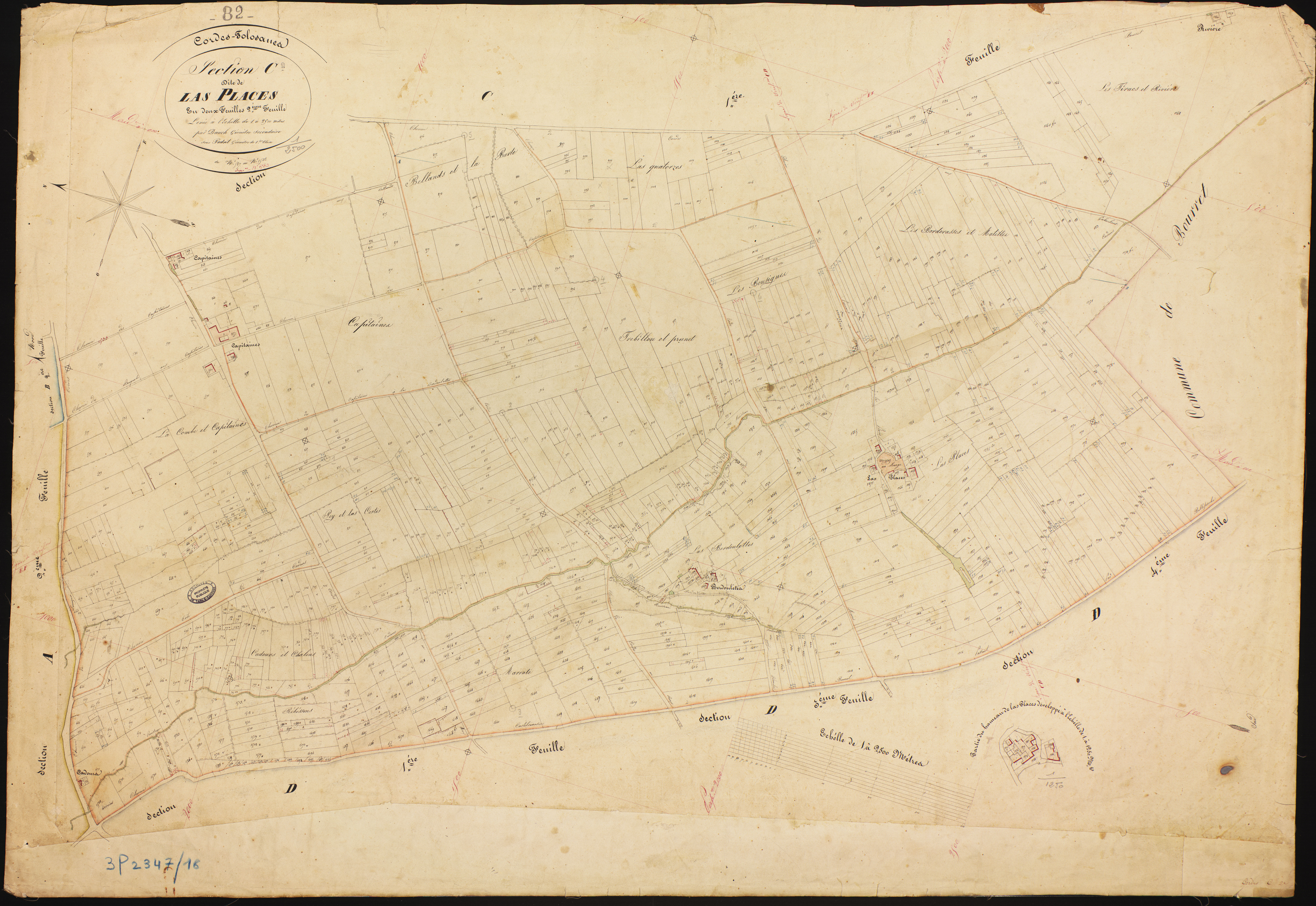 Cordes-Tolosannes - Section C - Las Places, 2e feuille