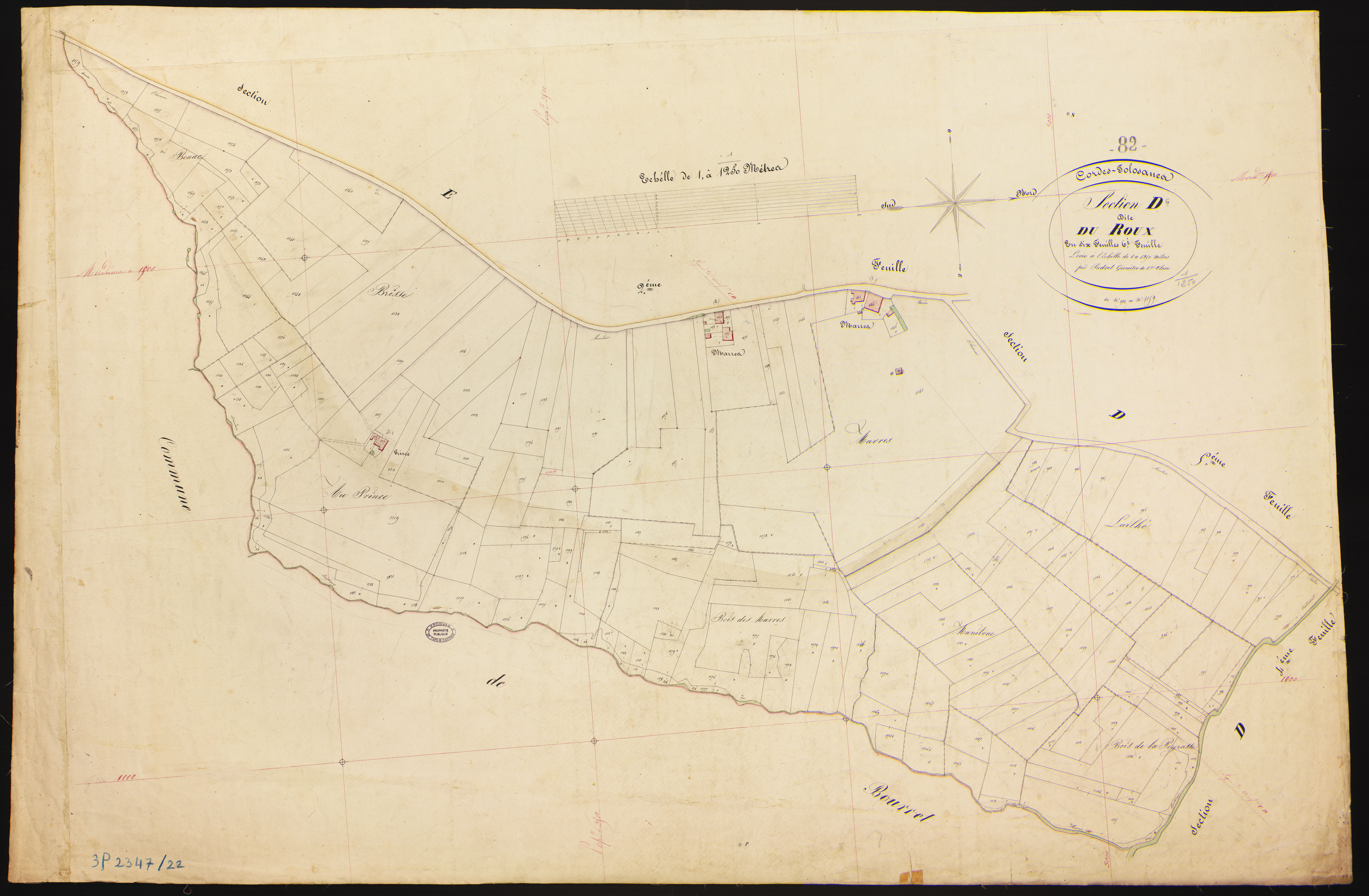 Cordes-Tolosannes - Section D - Le Roux, 6e feuille