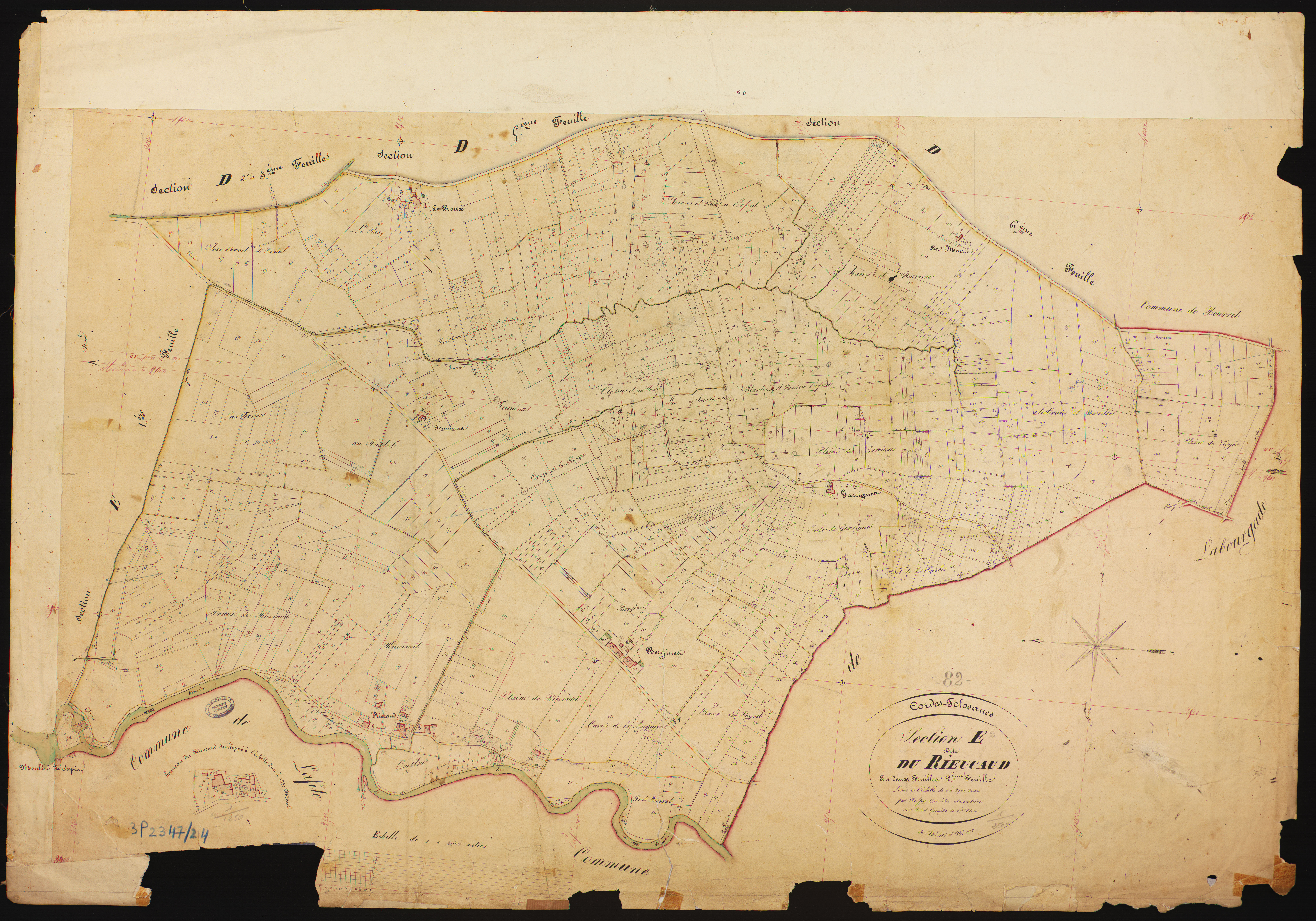 Cordes-Tolosannes - Section E - Le Rieucaud, 2e feuille