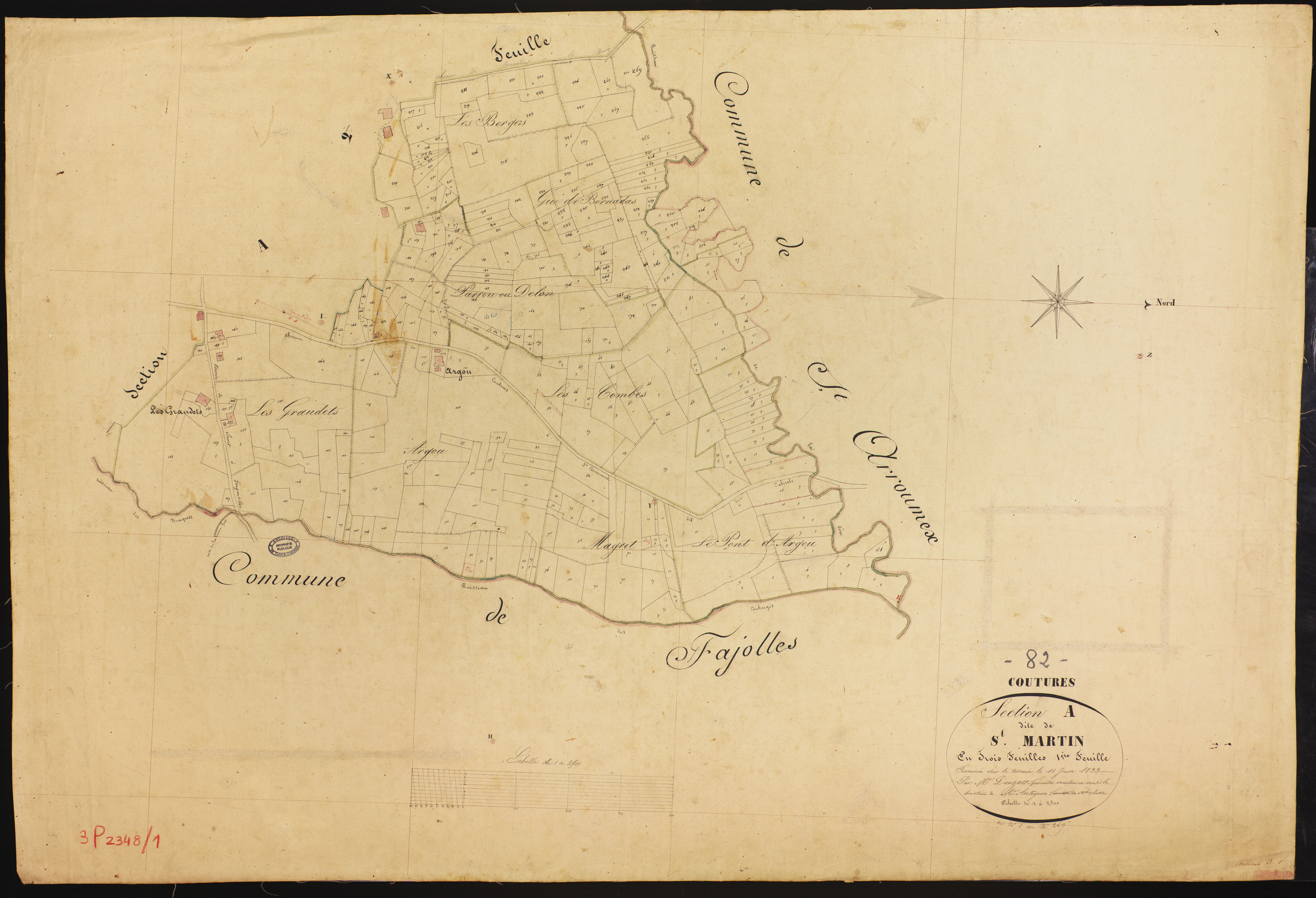 Coutures - Section A - Saint-Martin, 1ère feuille